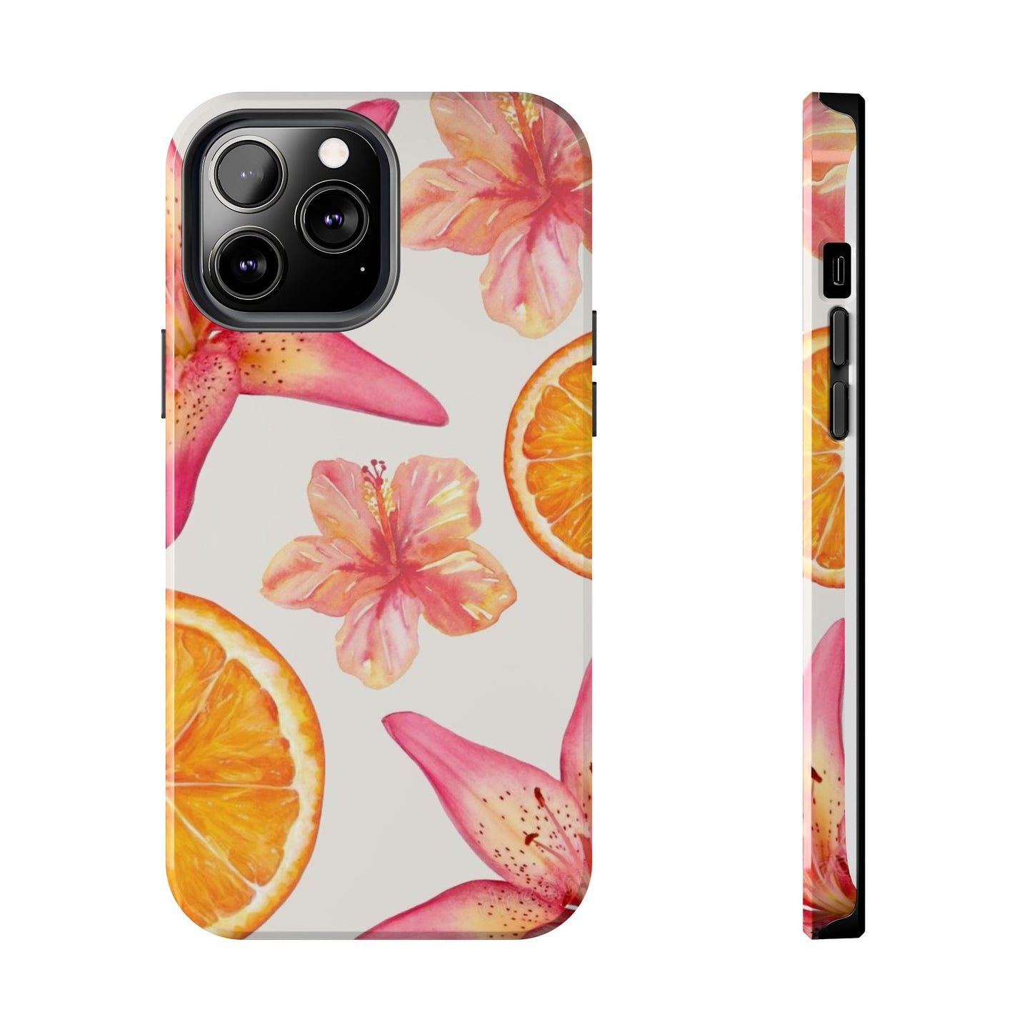 Orange Hibiscus iPhone Case