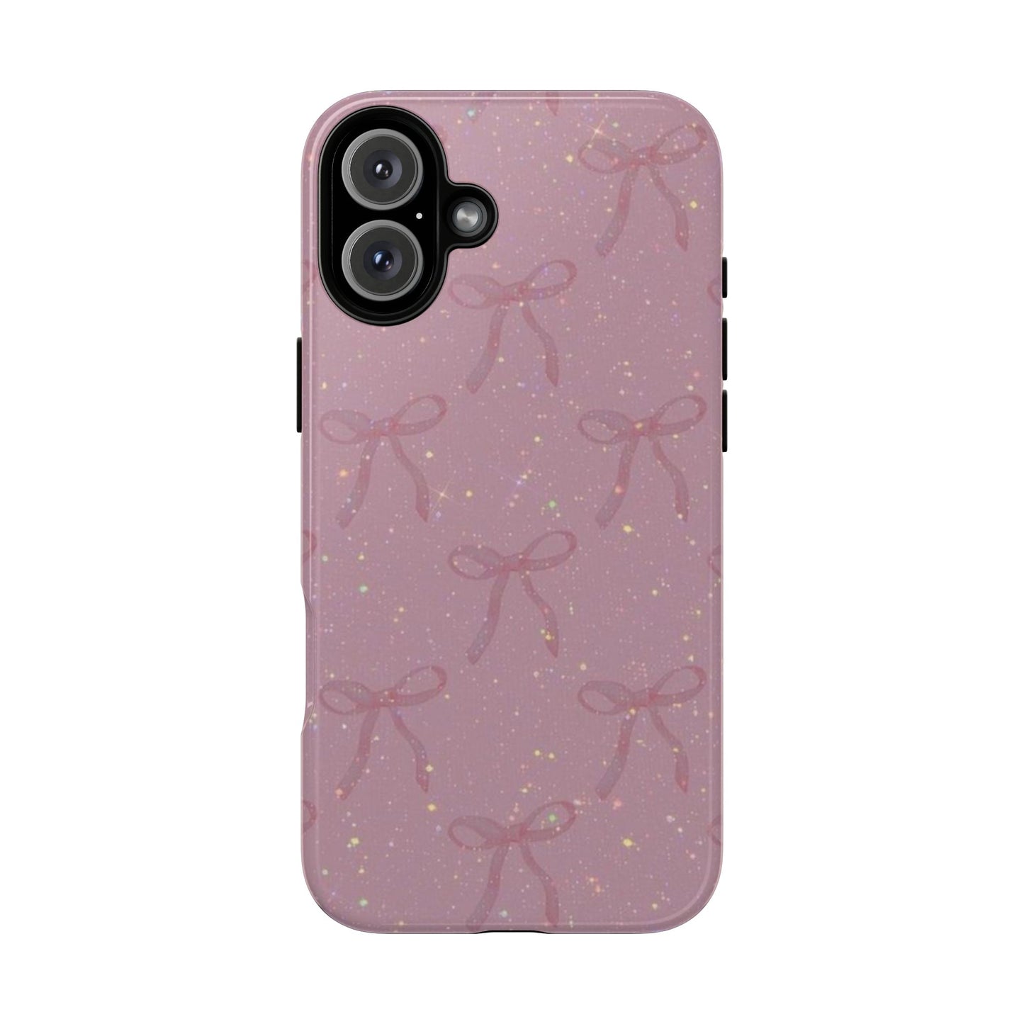 Pink Sparkly Bow Phone Case