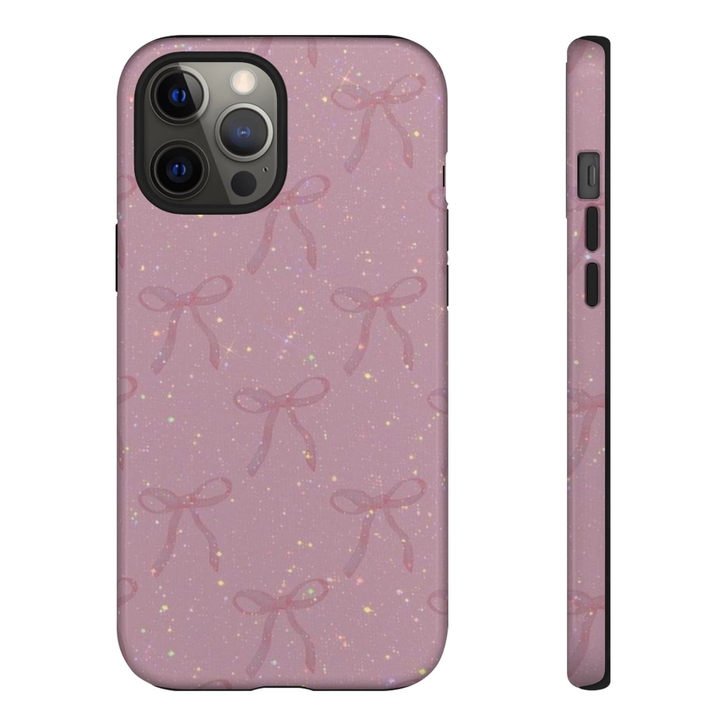 Pink Sparkly Bow Phone Case