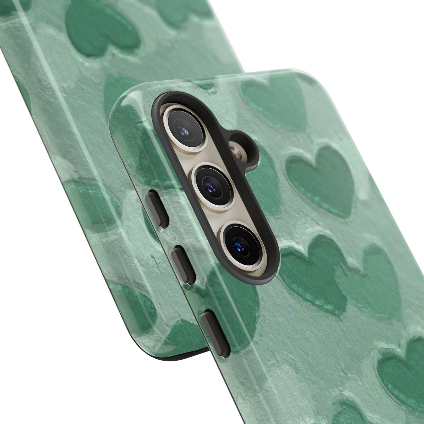 Green Heart Chalk Wall Phone Case