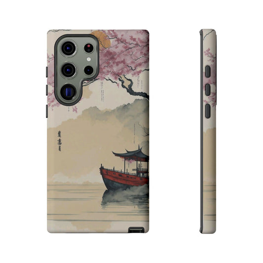 Cherry Blossom Boat iPhone Case