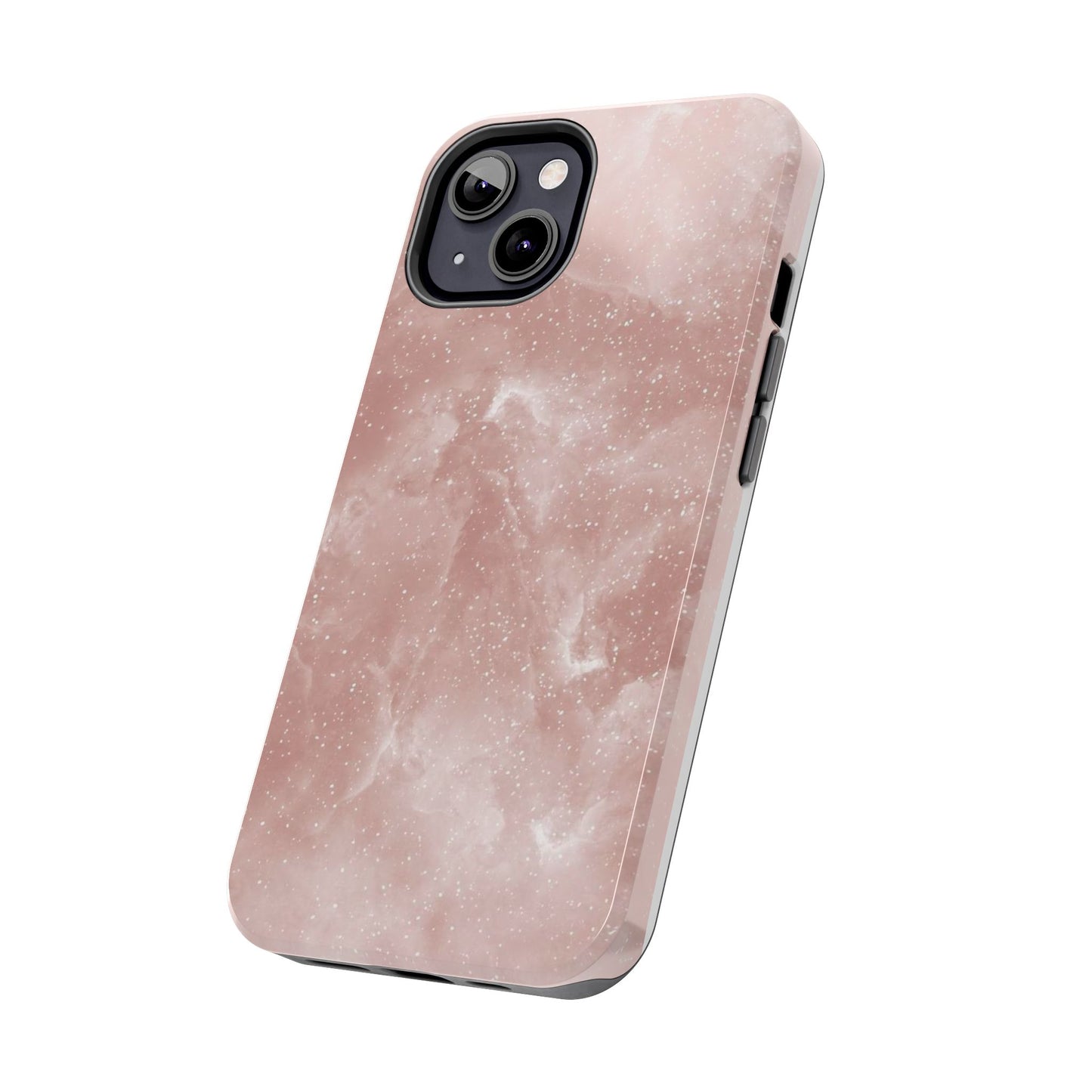 Rose Quartz Glitter Marble iPhone Case