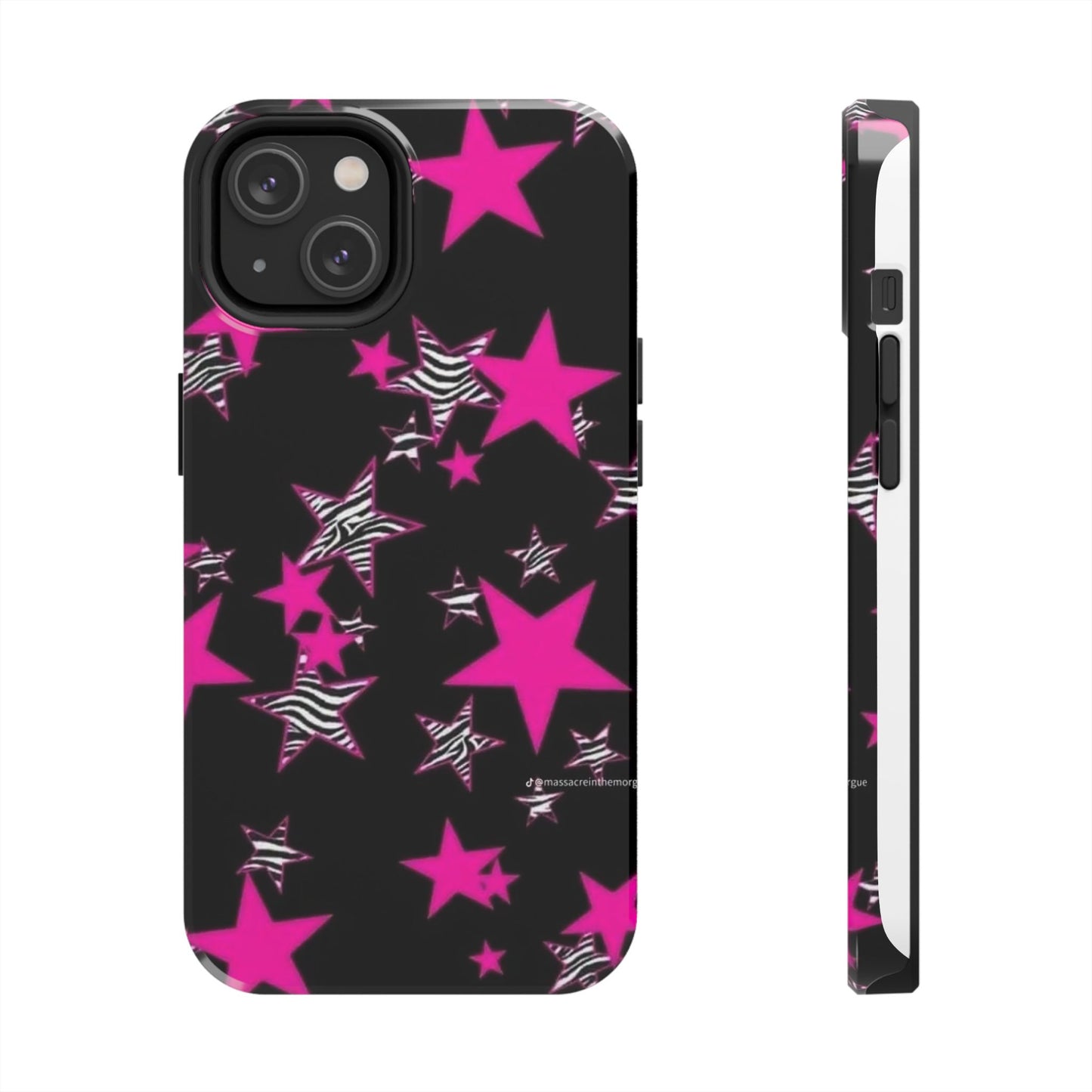 Pink & Zebra Stars iPhone Case