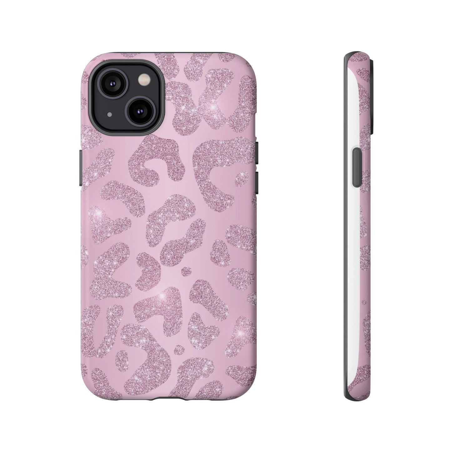 Pink Glitter Cheetah iPhone Case