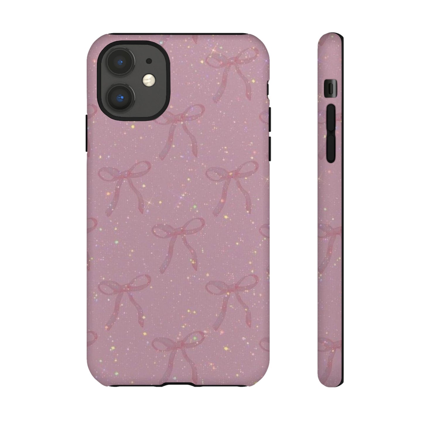 Pink Sparkly Bow Phone Case