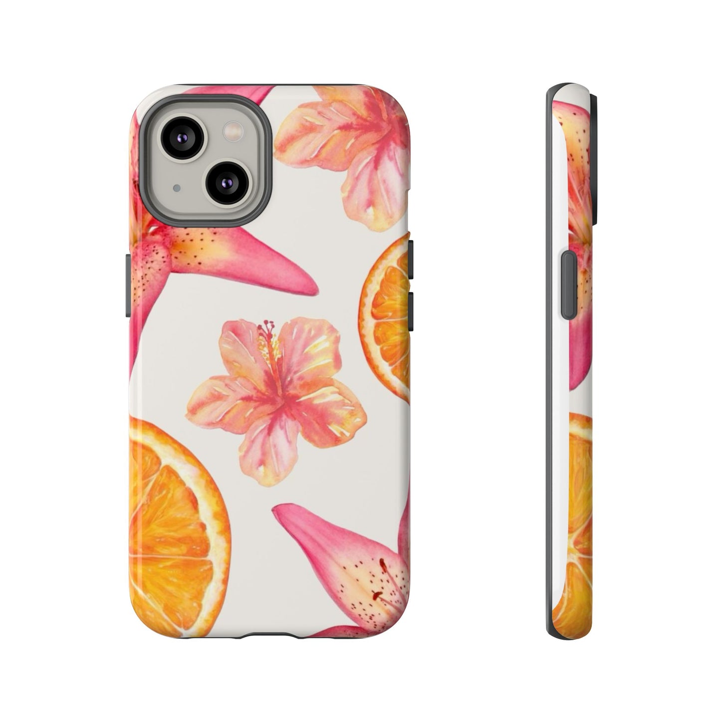 Orange Hibiscus iPhone Case