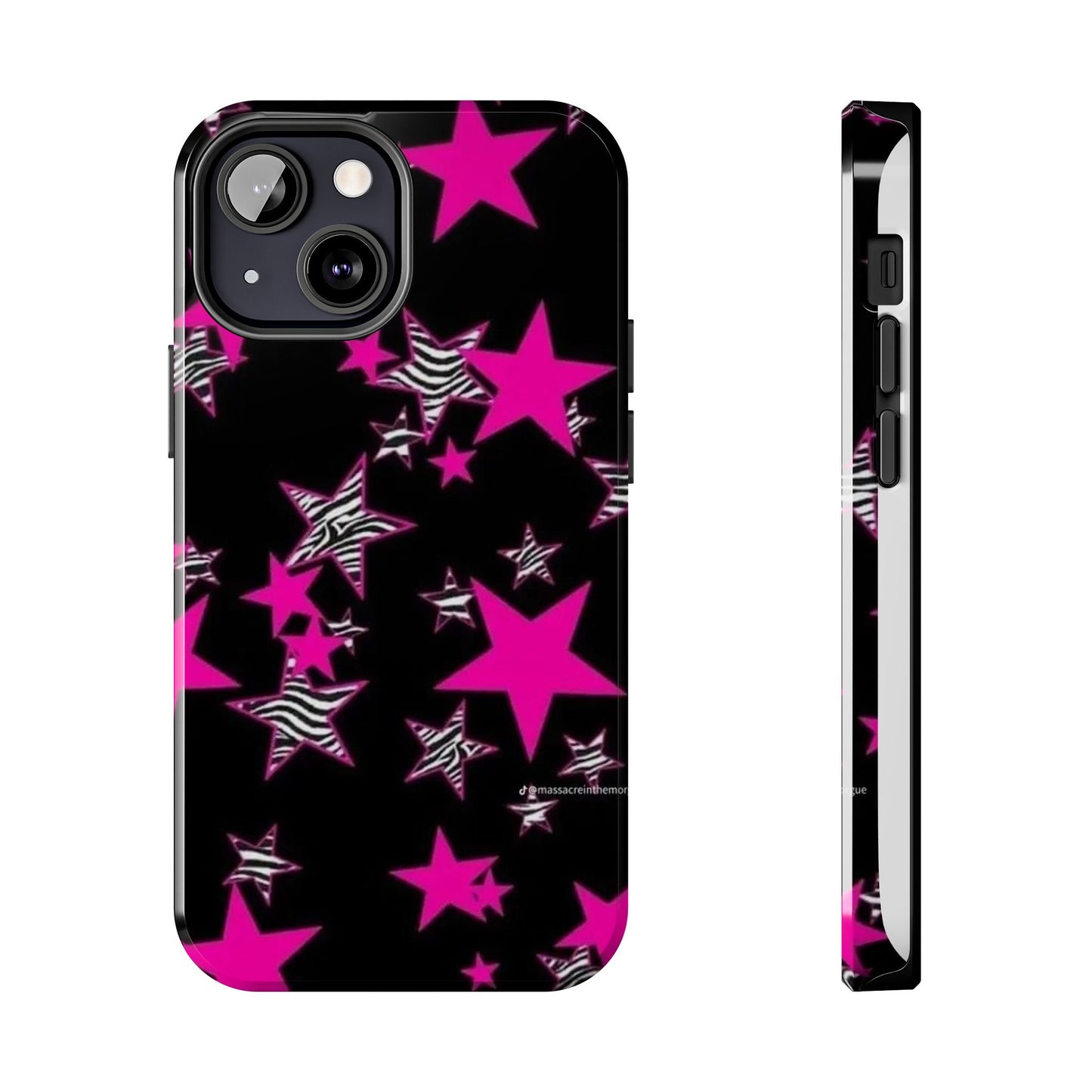 Pink & Zebra Stars iPhone Case