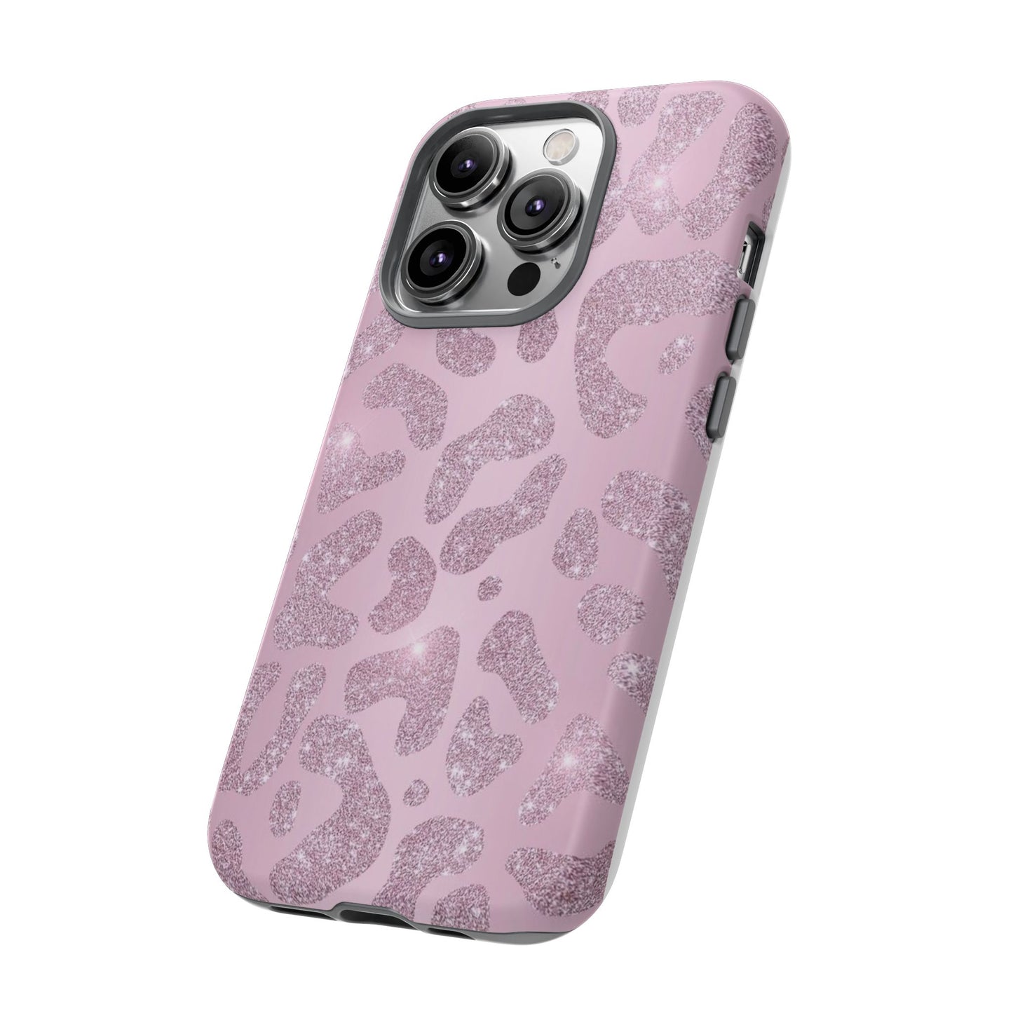 Pink Glitter Cheetah iPhone Case