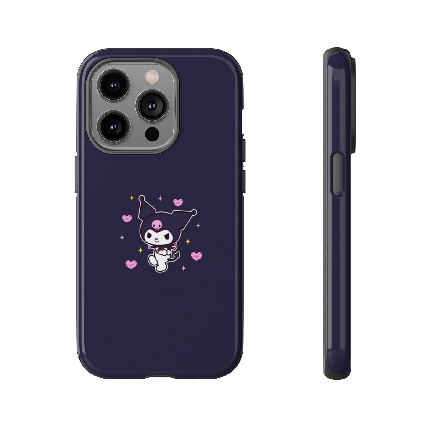 Navy Kuromi Hearts Phone Case