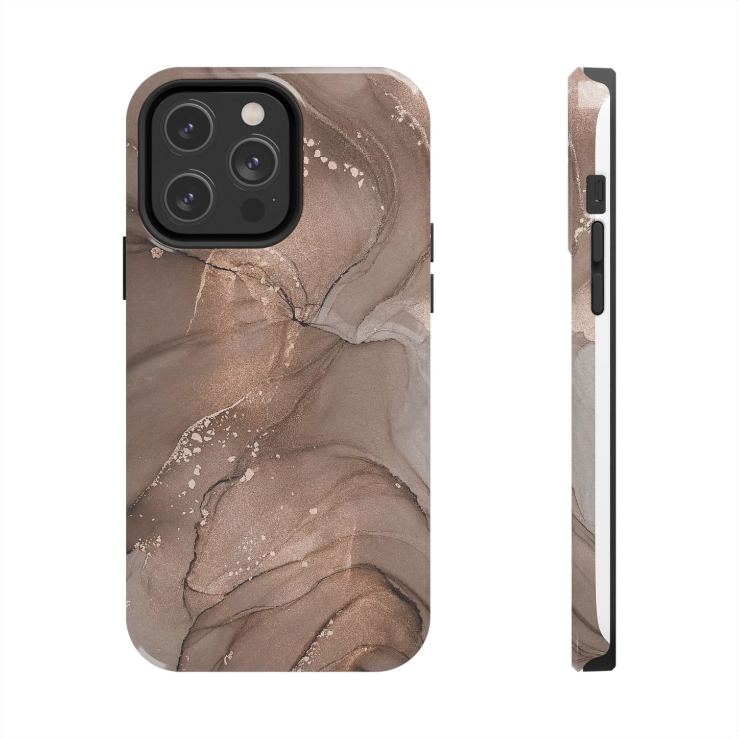 Copper Chrome Marble iPhone Case