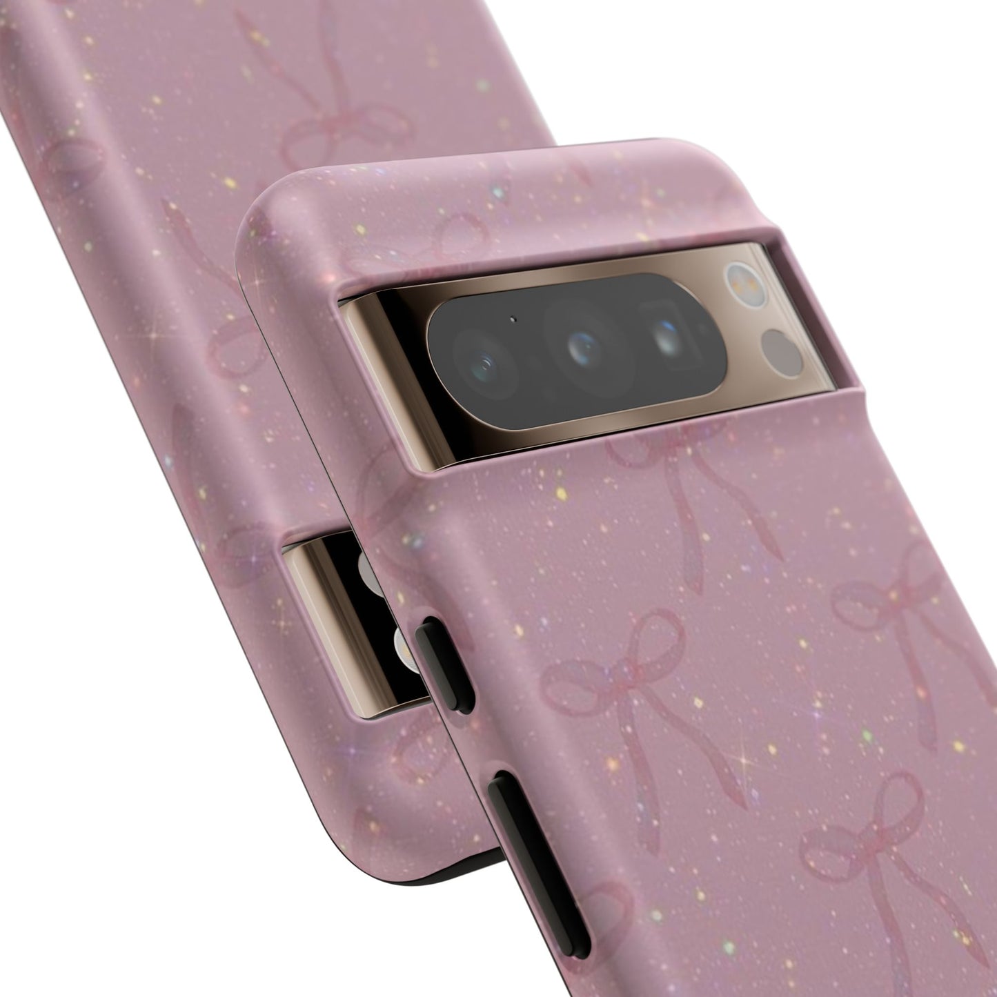 Pink Sparkly Bow Phone Case