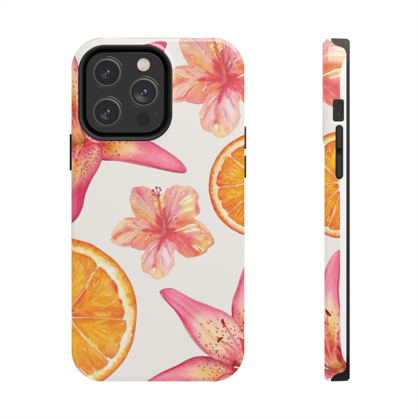 Orange Hibiscus iPhone Case