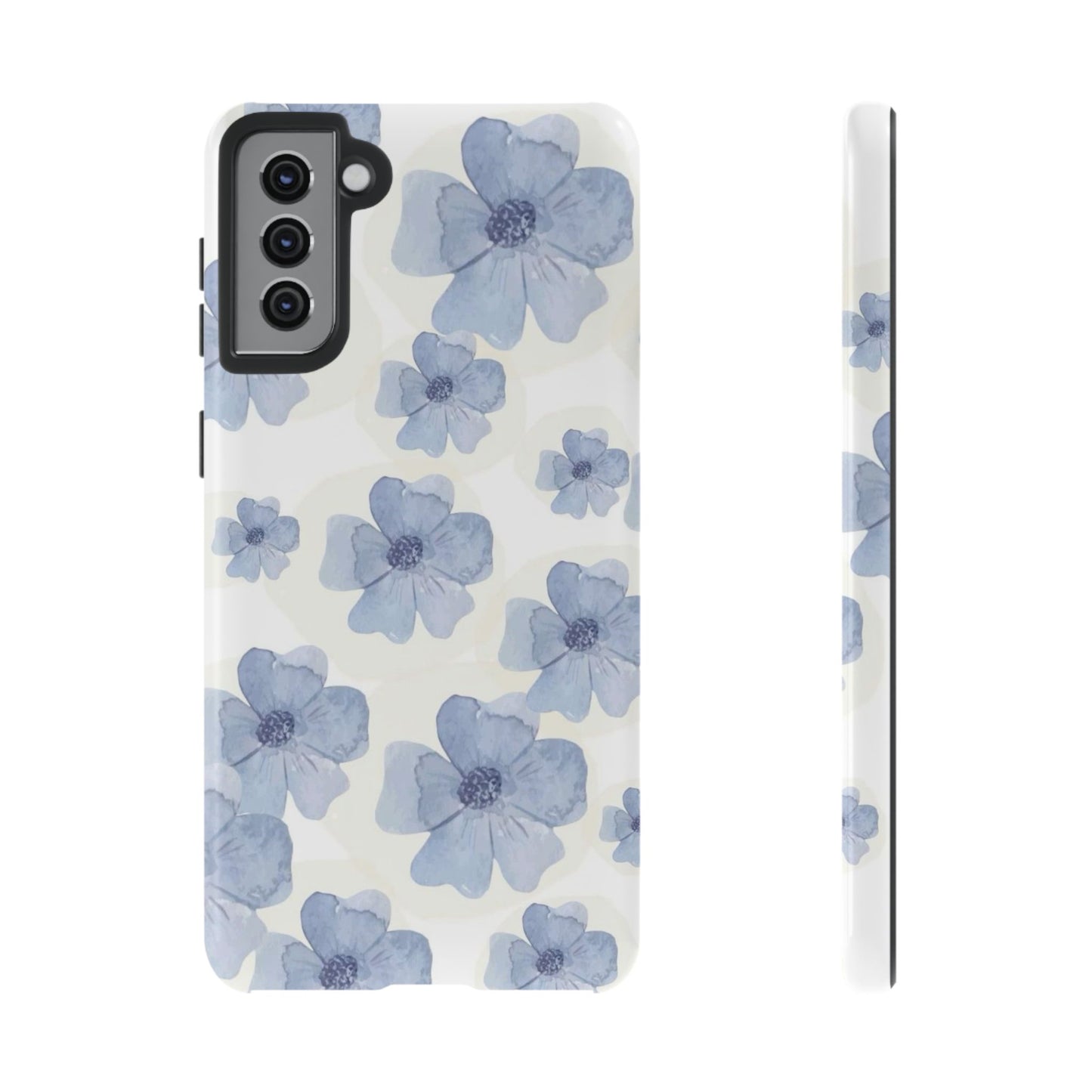 Blue Watercolor Flower iPhone Case