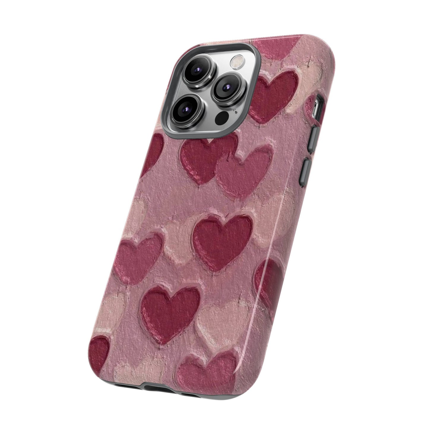 Pink Heart Chalk Wall Phone Case