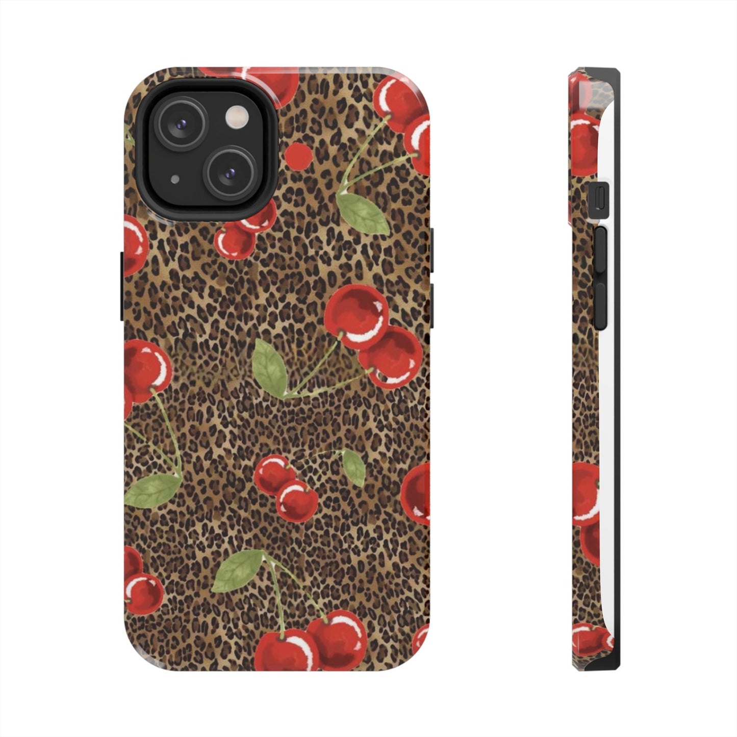 Leopard Cherries iPhone Case