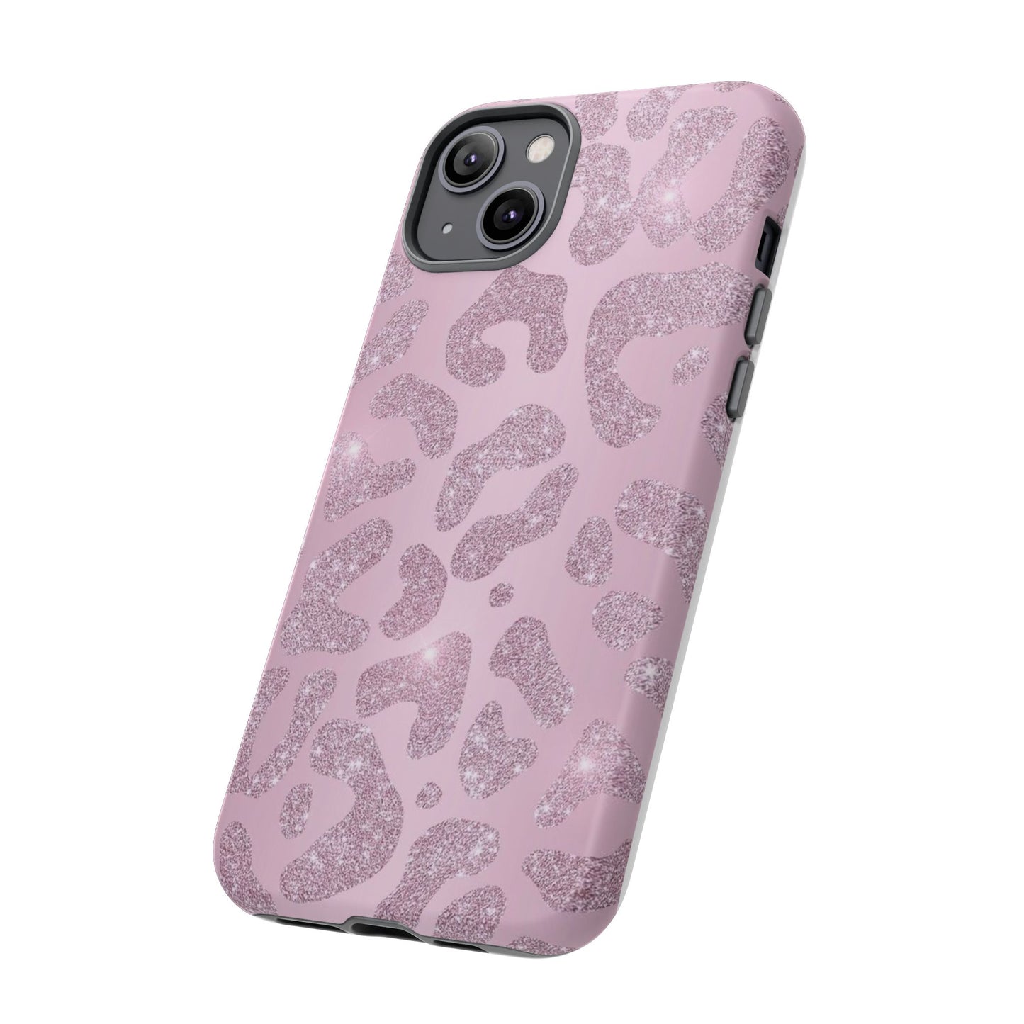 Pink Glitter Cheetah iPhone Case