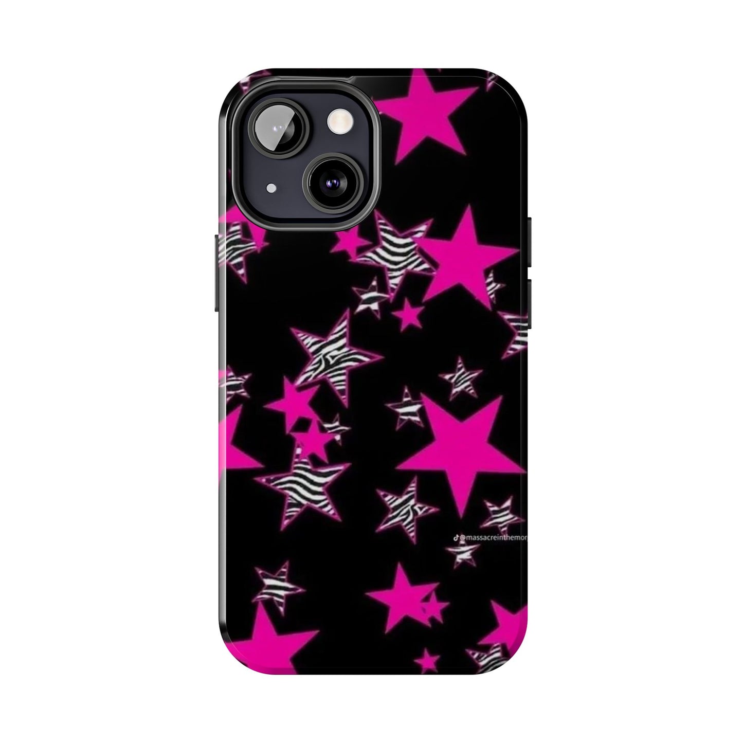 Pink & Zebra Stars iPhone Case