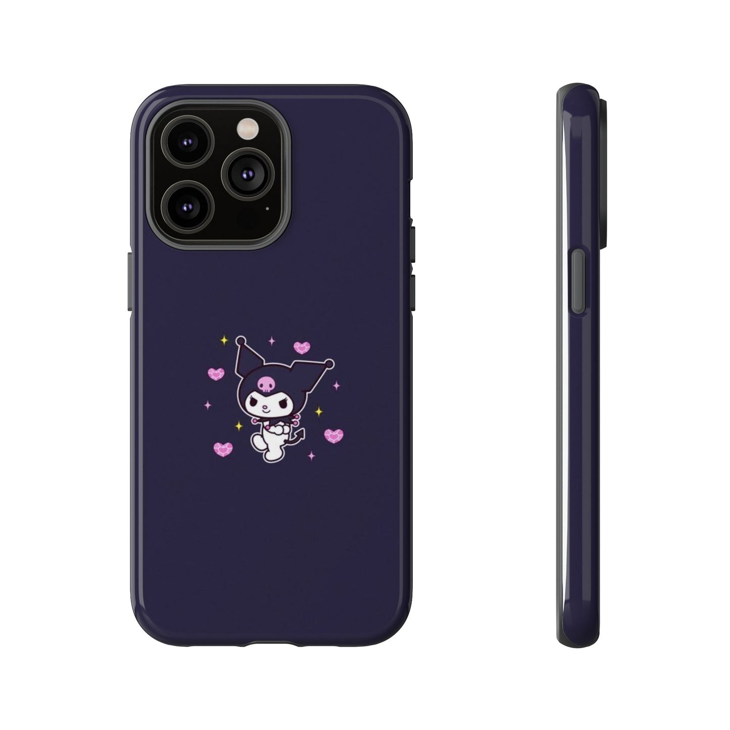 Navy Kuromi Hearts Phone Case