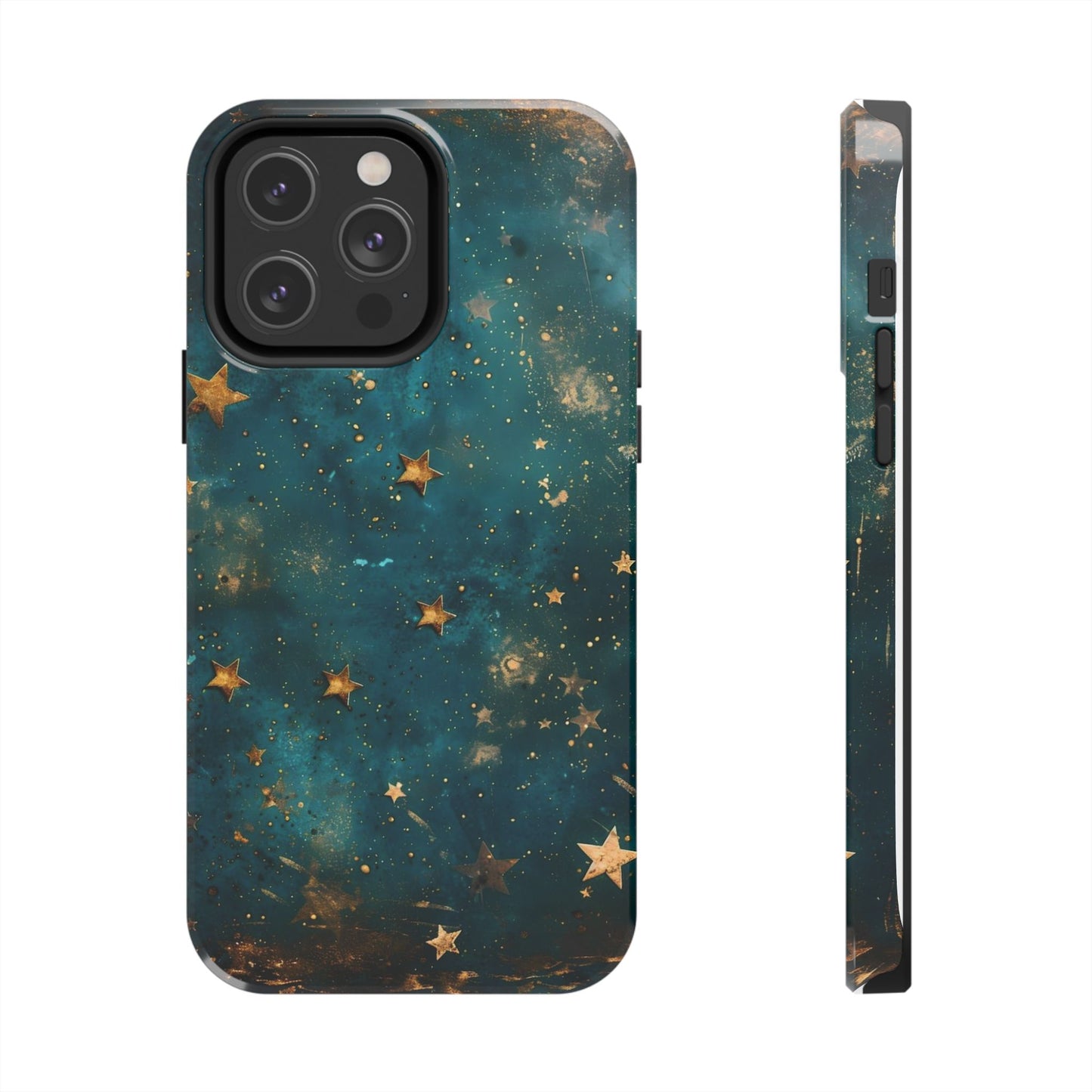 Golden Celestial Stars iPhone Case