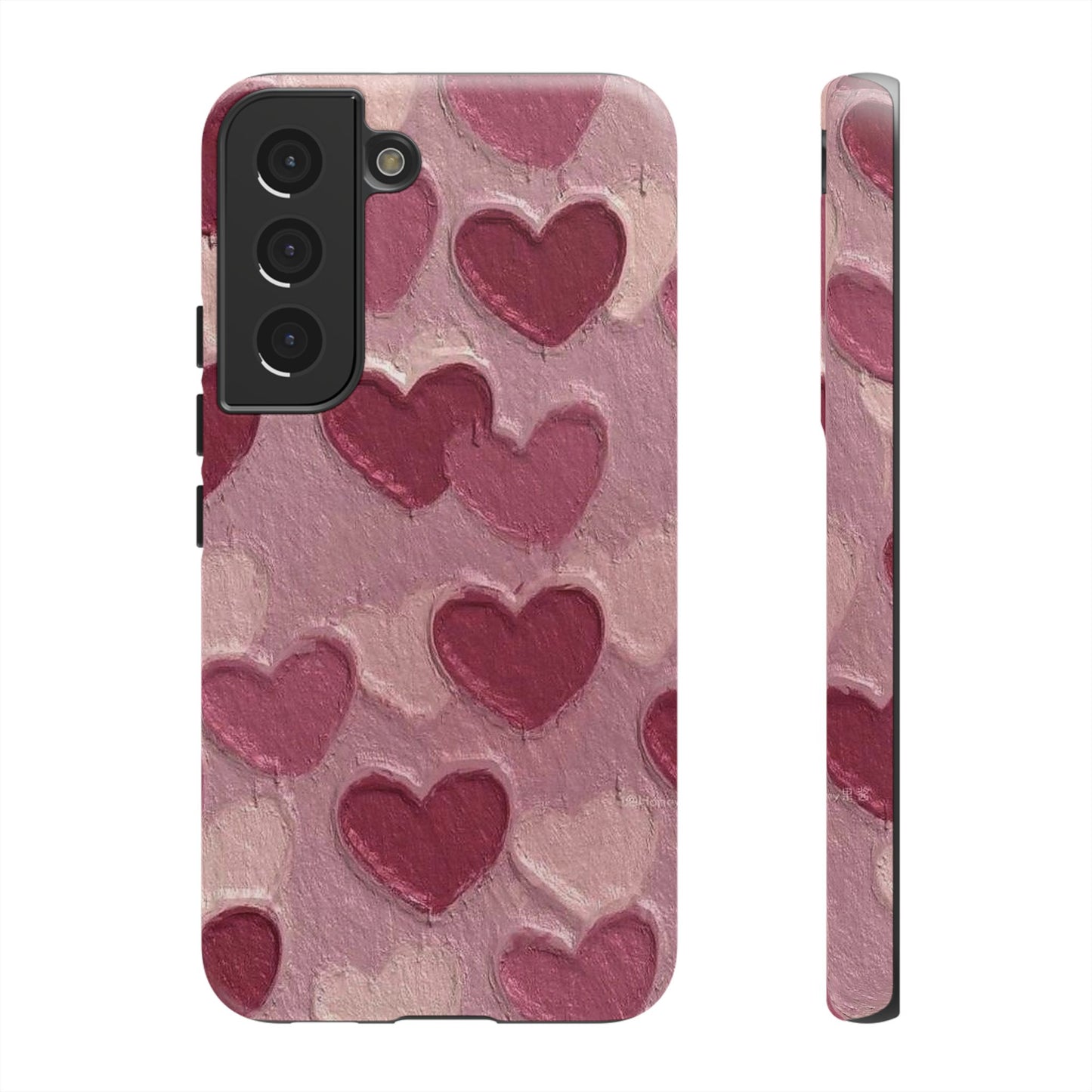 Pink Heart Chalk Wall Phone Case