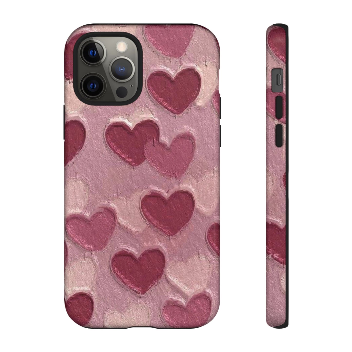 Pink Heart Chalk Wall Phone Case