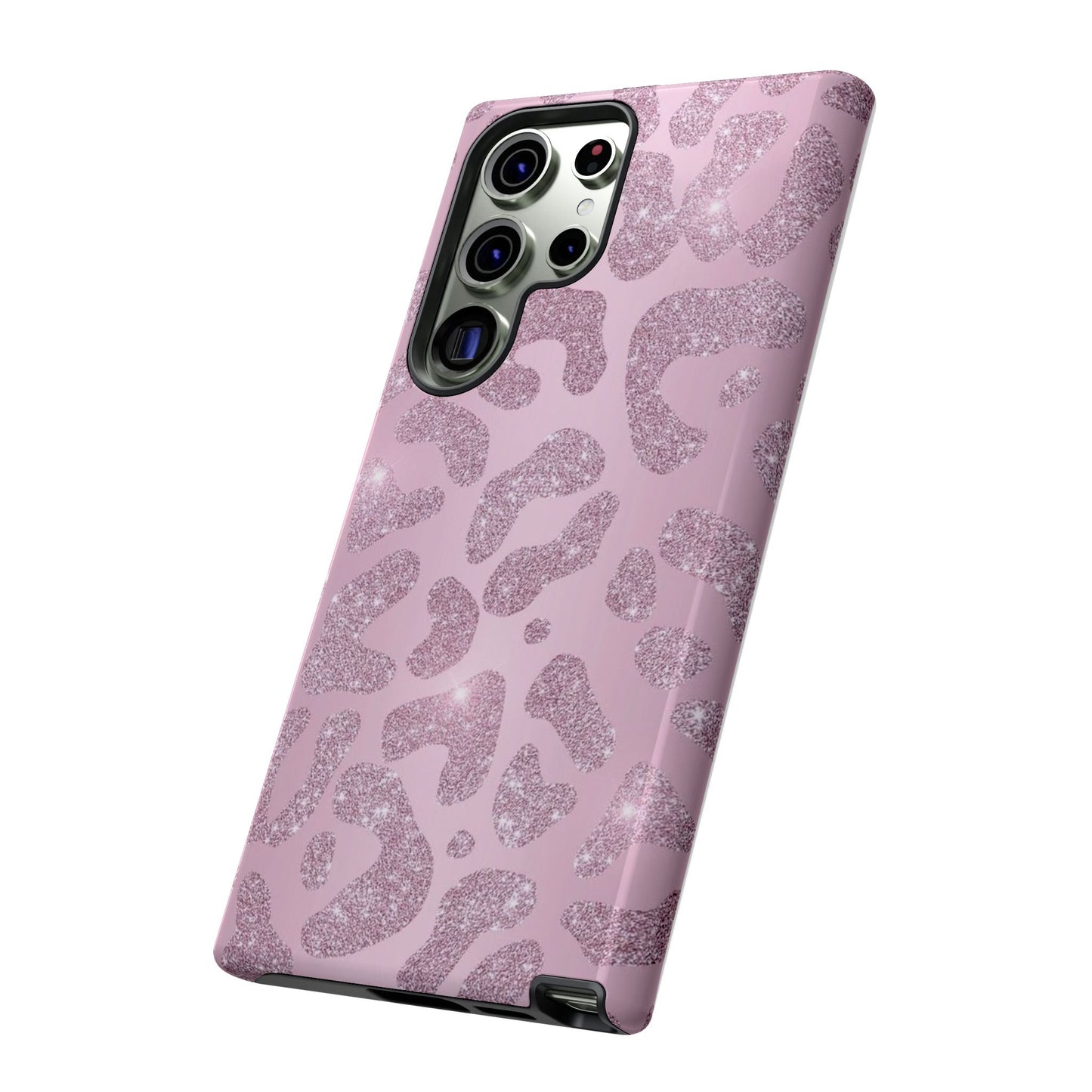 Pink Glitter Cheetah iPhone Case