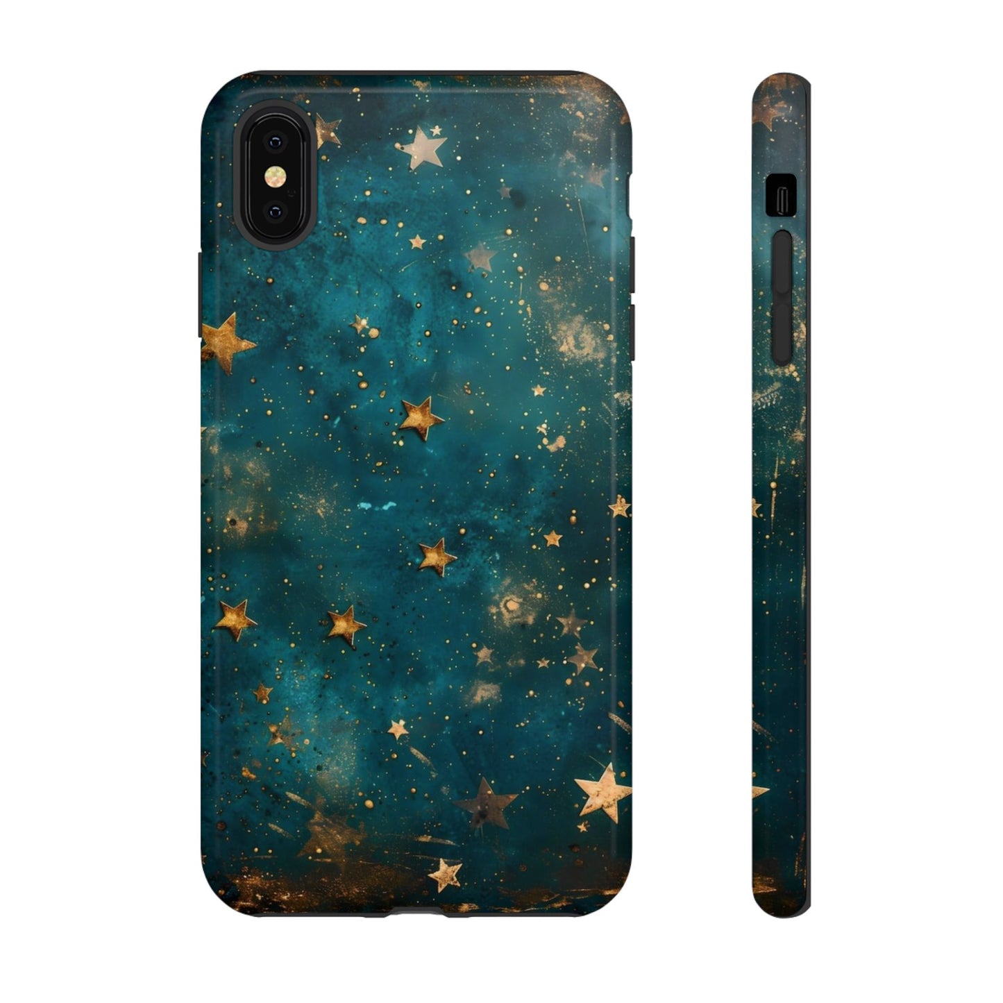 Celestial Gold Stars iPhone Case