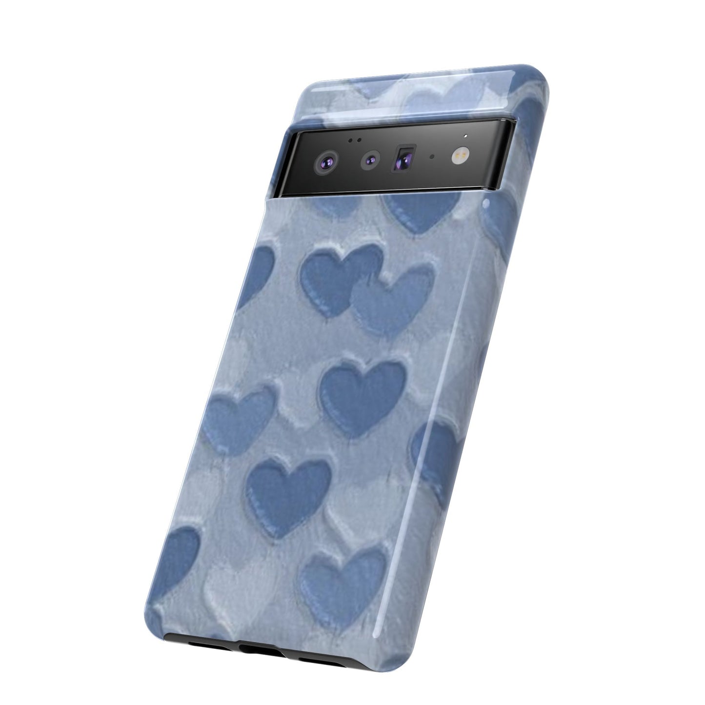 Blue Heart Chalk Wall Phone Case