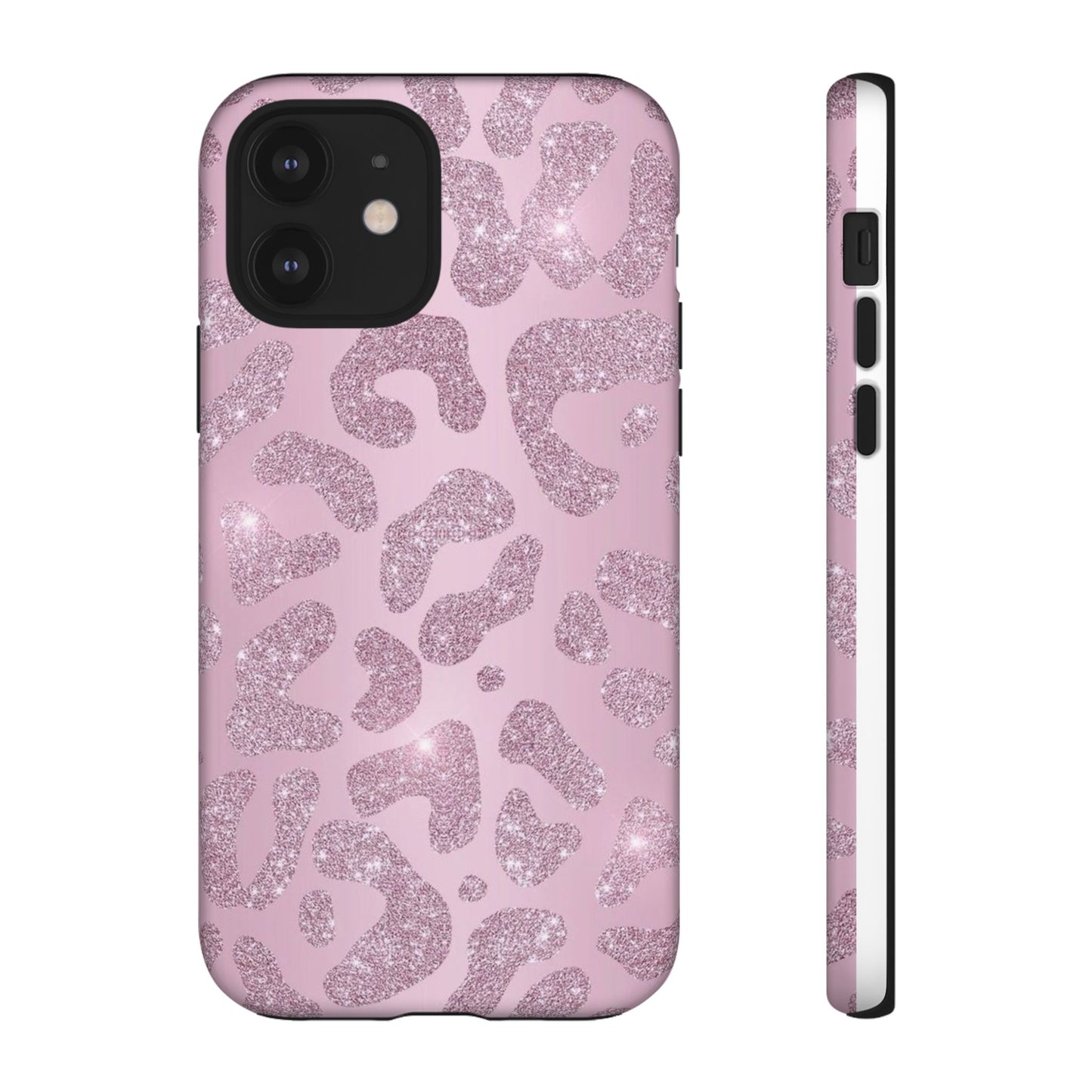 Pink Glitter Cheetah iPhone Case