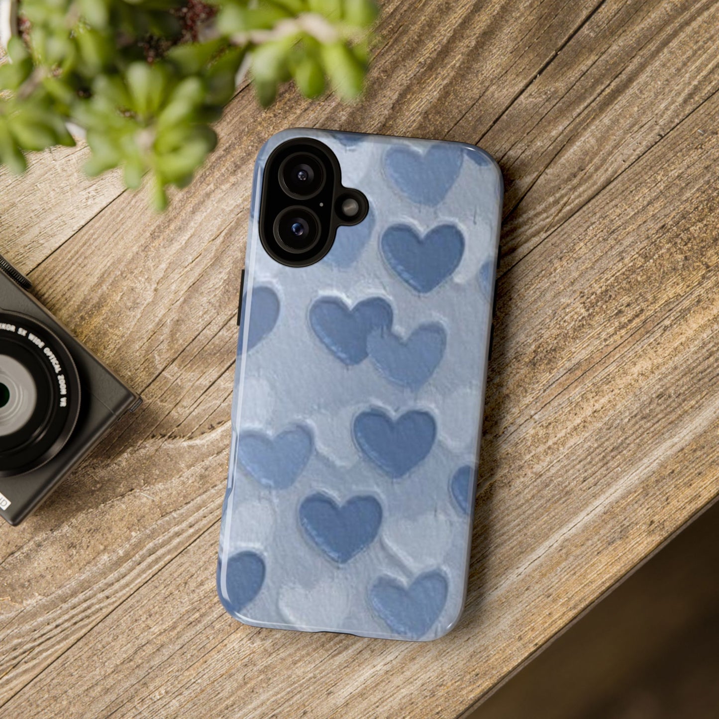 Blue Heart Chalk Wall Phone Case