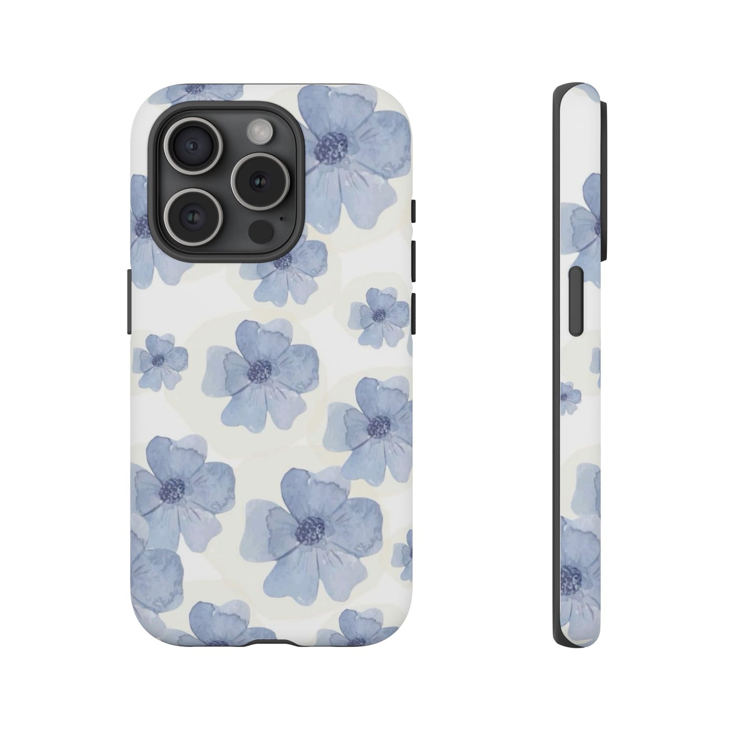 Blue Watercolor Flower iPhone Case