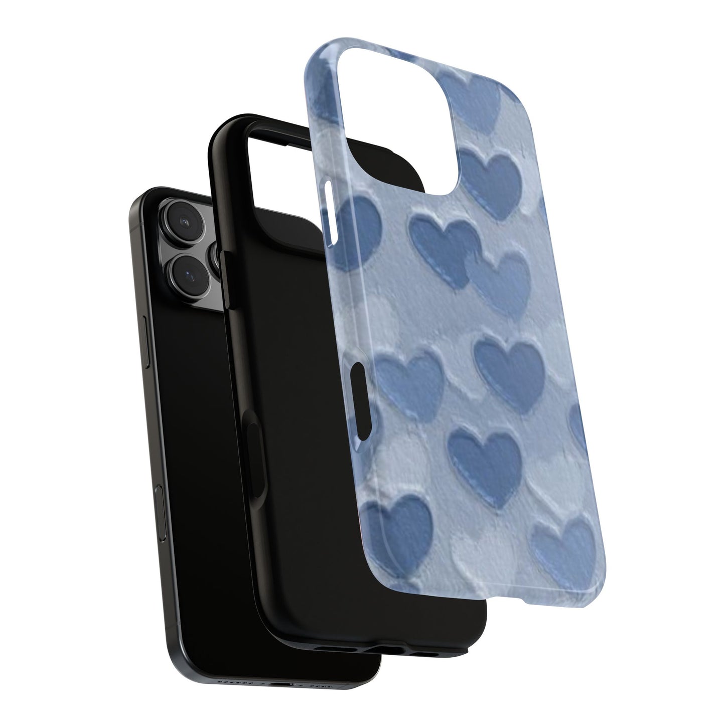 Blue Heart Chalk Wall Phone Case