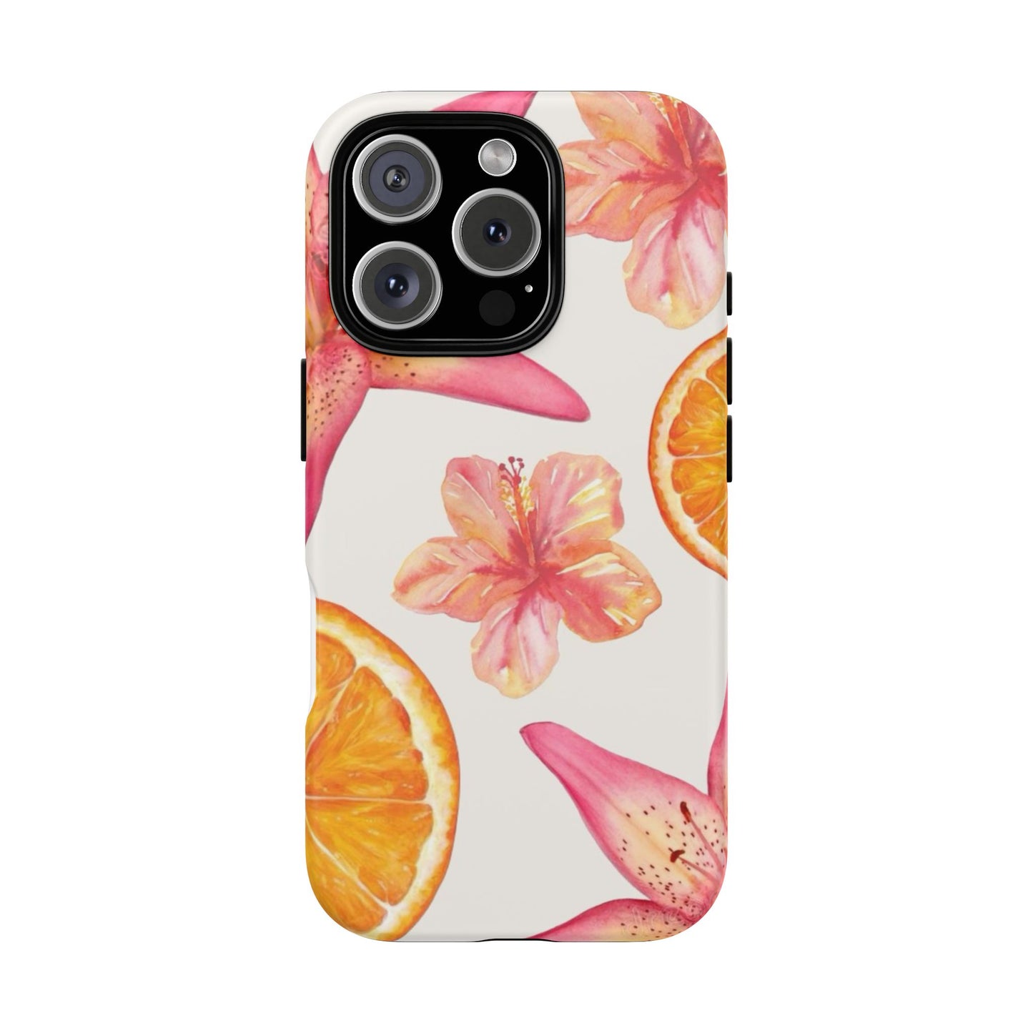 Orange Hibiscus iPhone Case