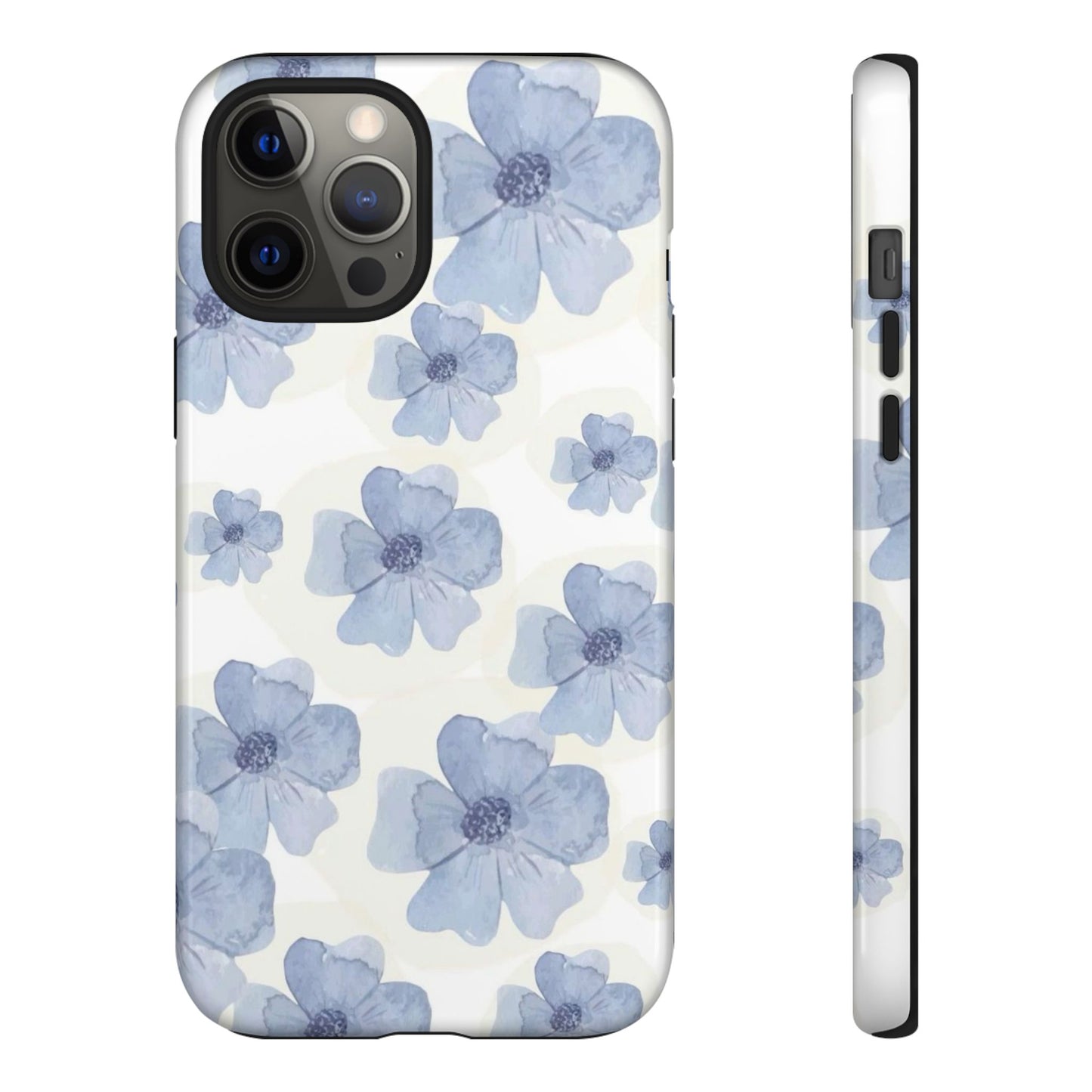 Blue Watercolor Flower iPhone Case