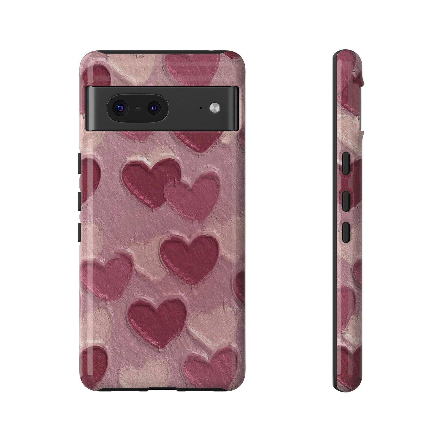 Pink Heart Chalk Wall Phone Case