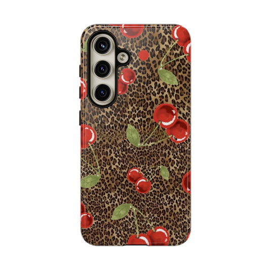 Leopard Cherries iPhone Case