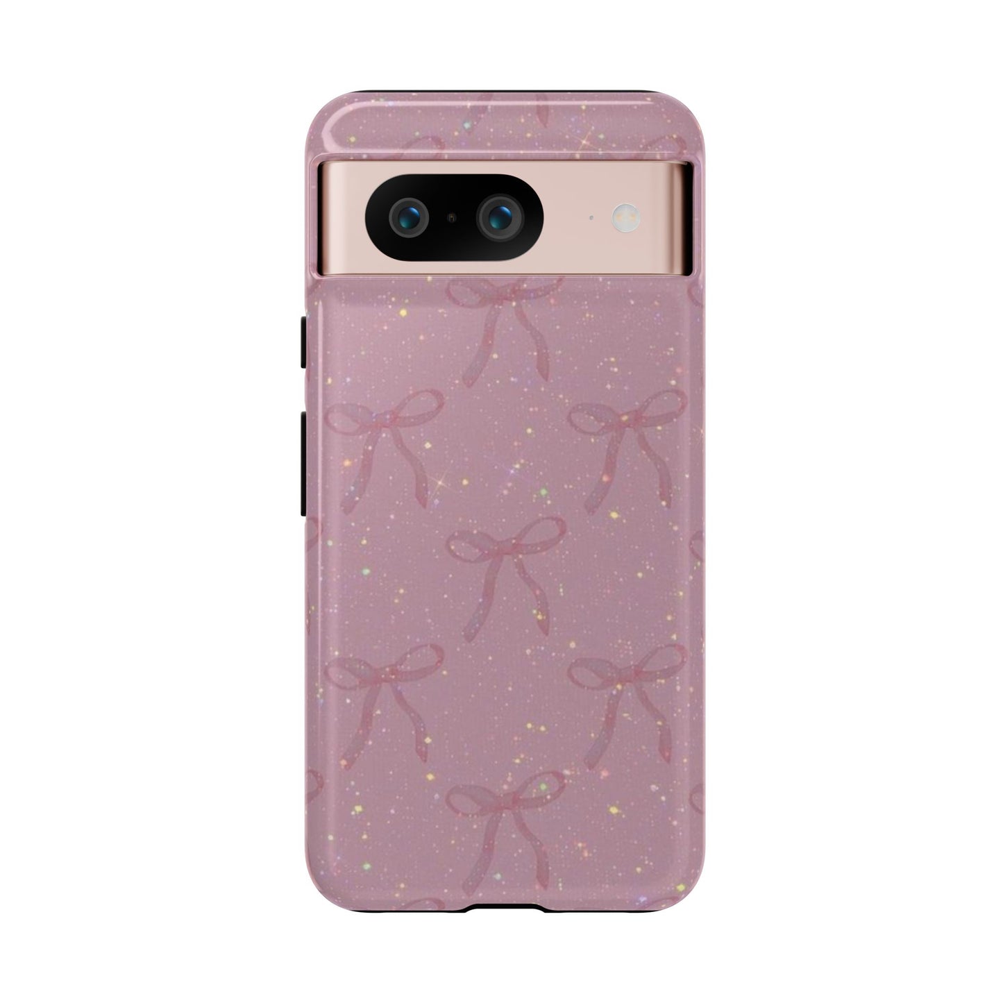 Pink Sparkly Bow Phone Case