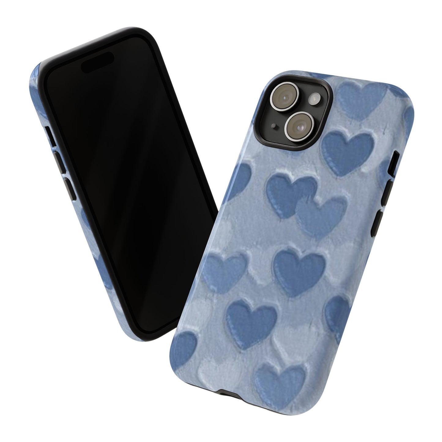 Blue Heart Chalk Wall Phone Case