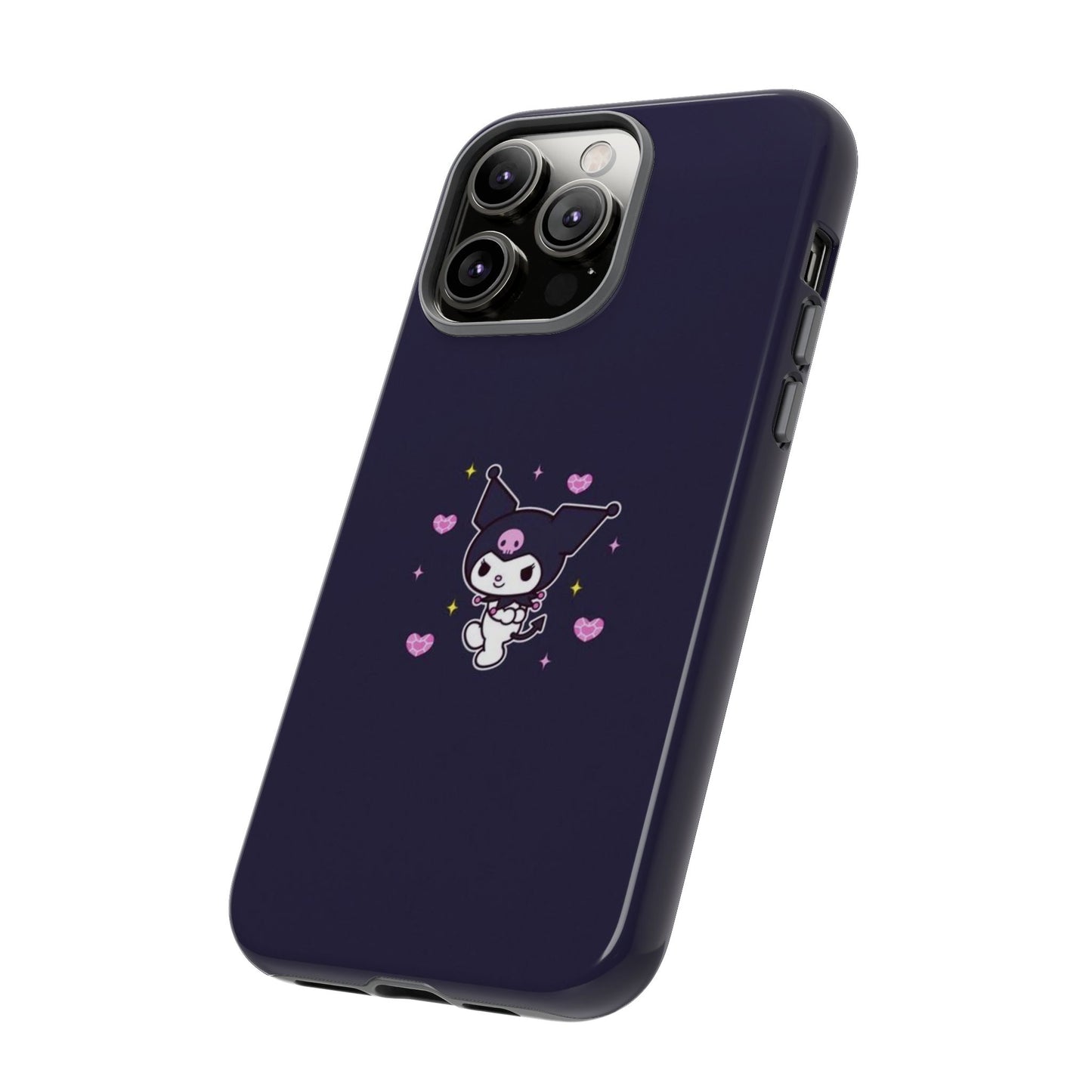 Navy Kuromi Hearts Phone Case