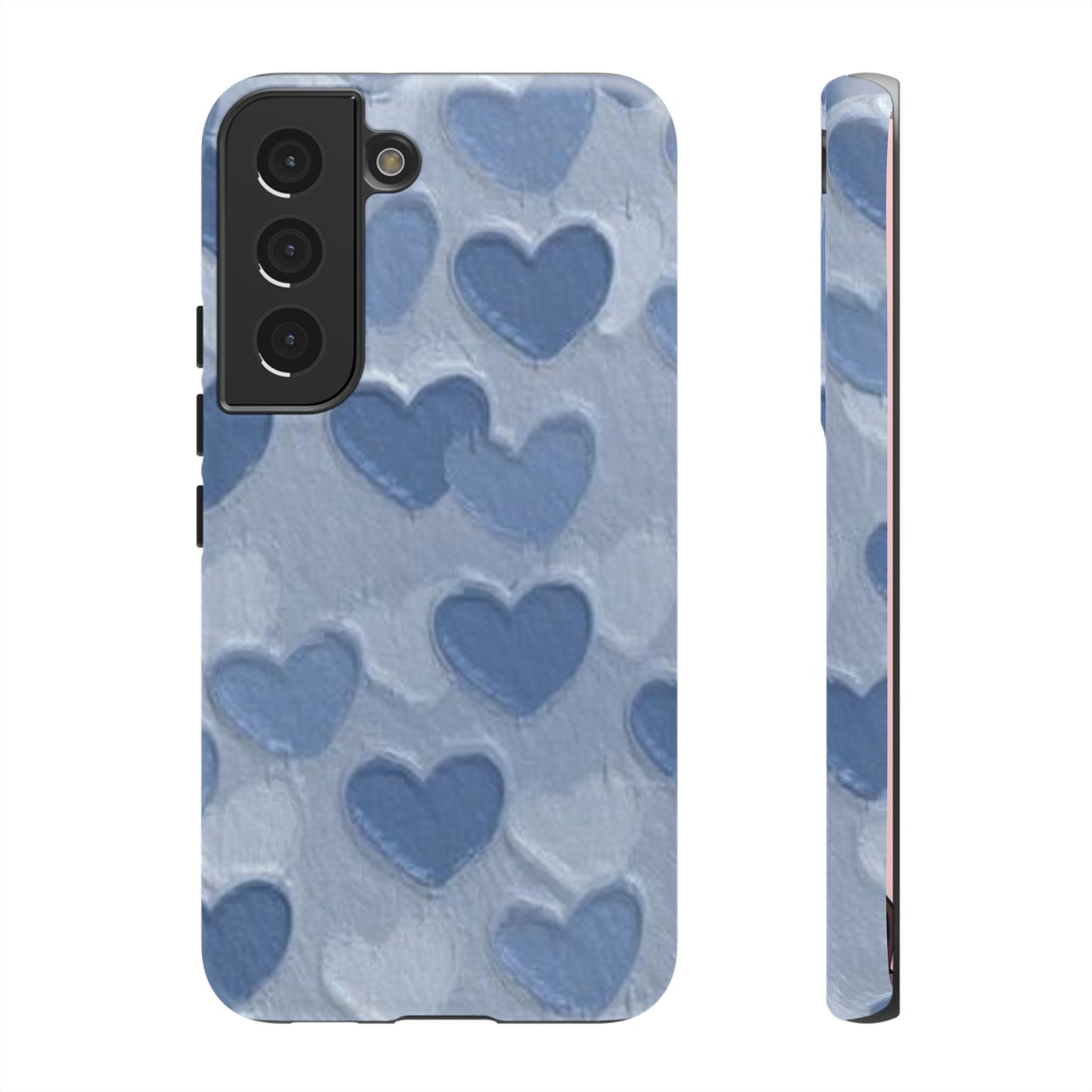 Blue Heart Chalk Wall Phone Case