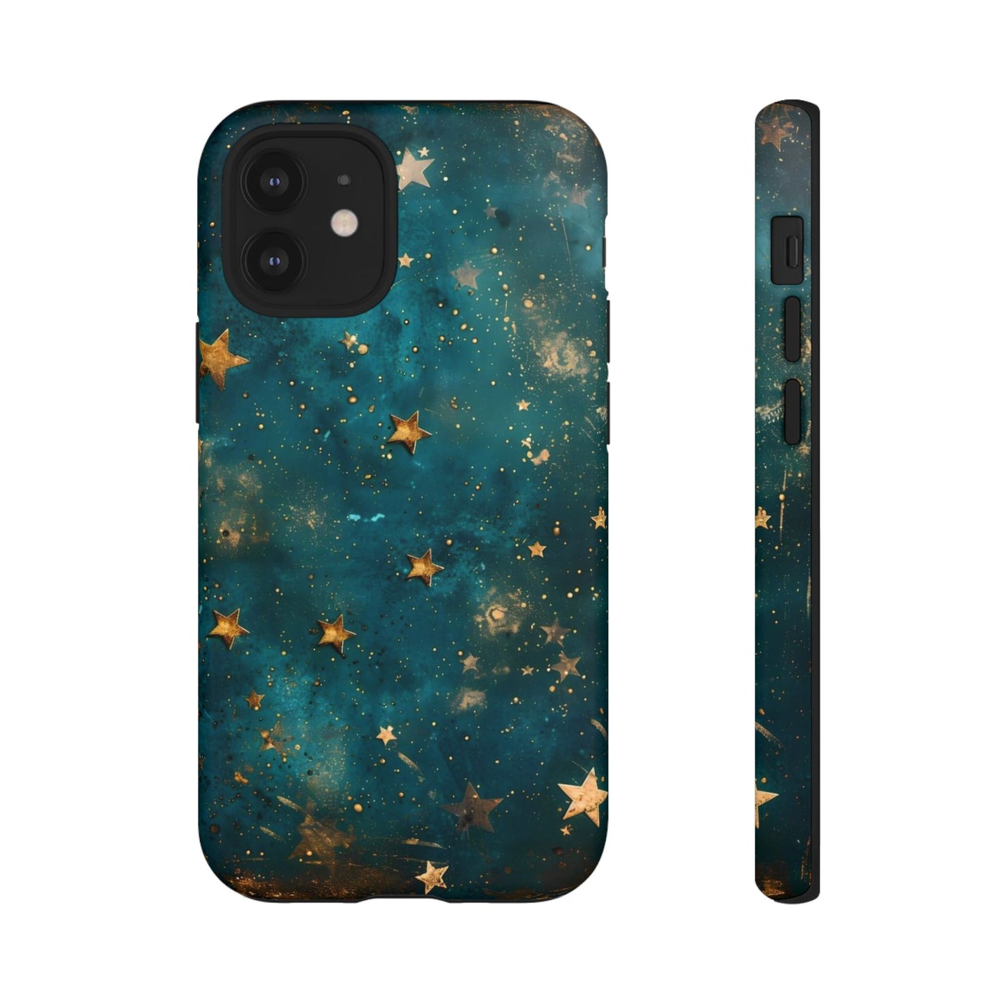 Celestial Gold Stars iPhone Case