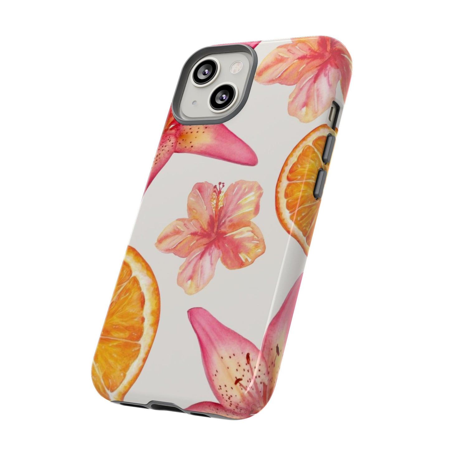 Orange Hibiscus iPhone Case