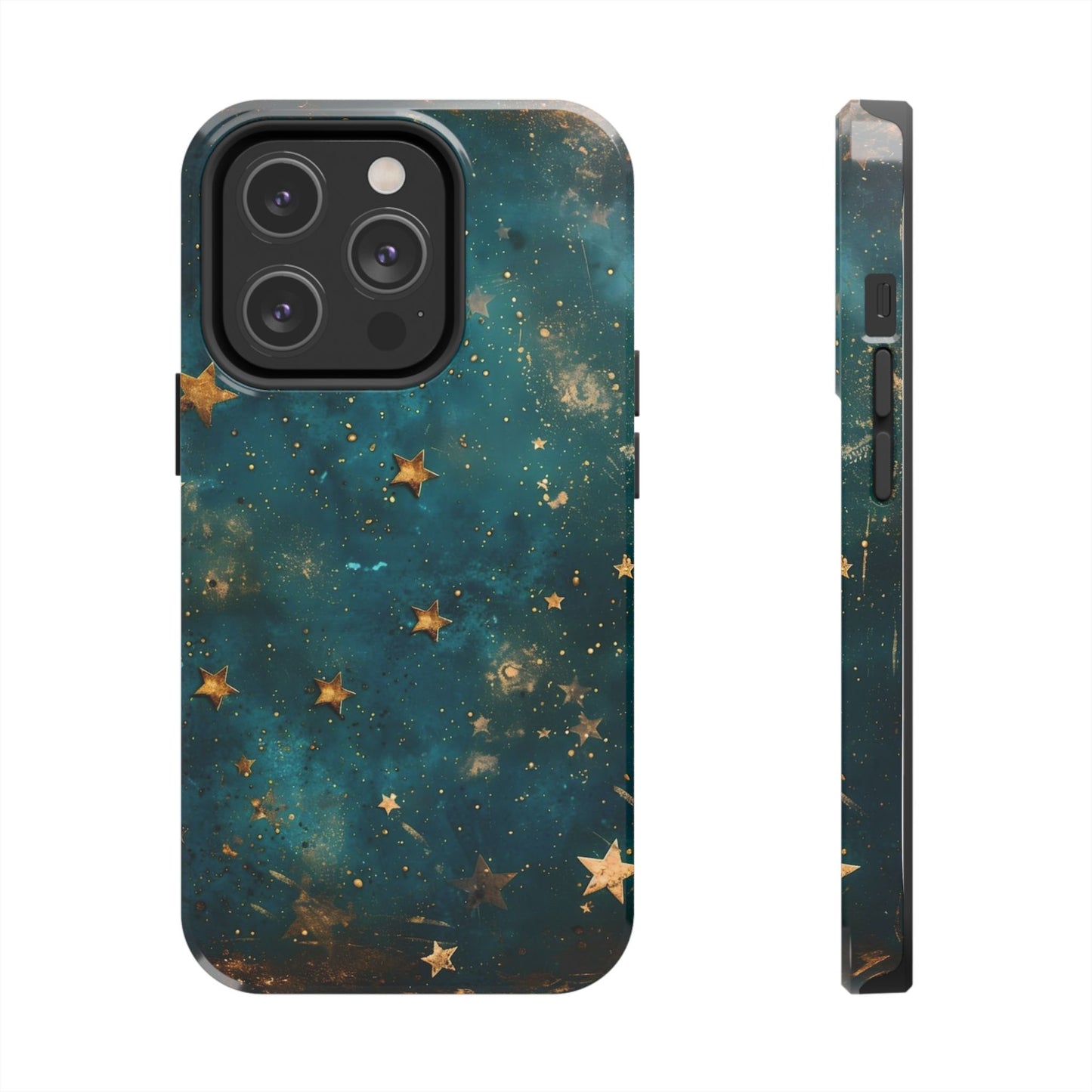 Golden Celestial Stars iPhone Case