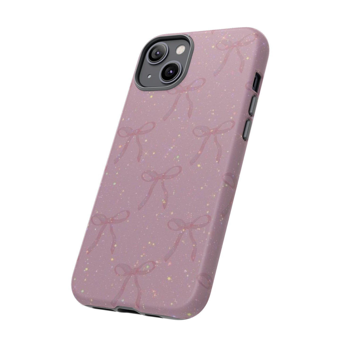 Pink Sparkly Bow Phone Case