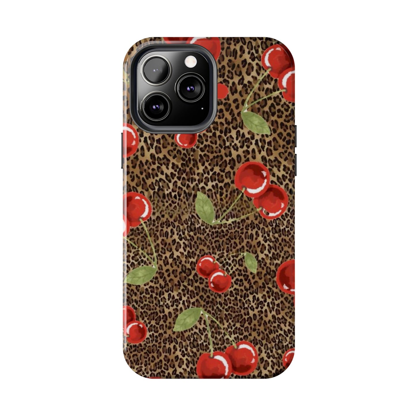 Leopard Cherries iPhone Case