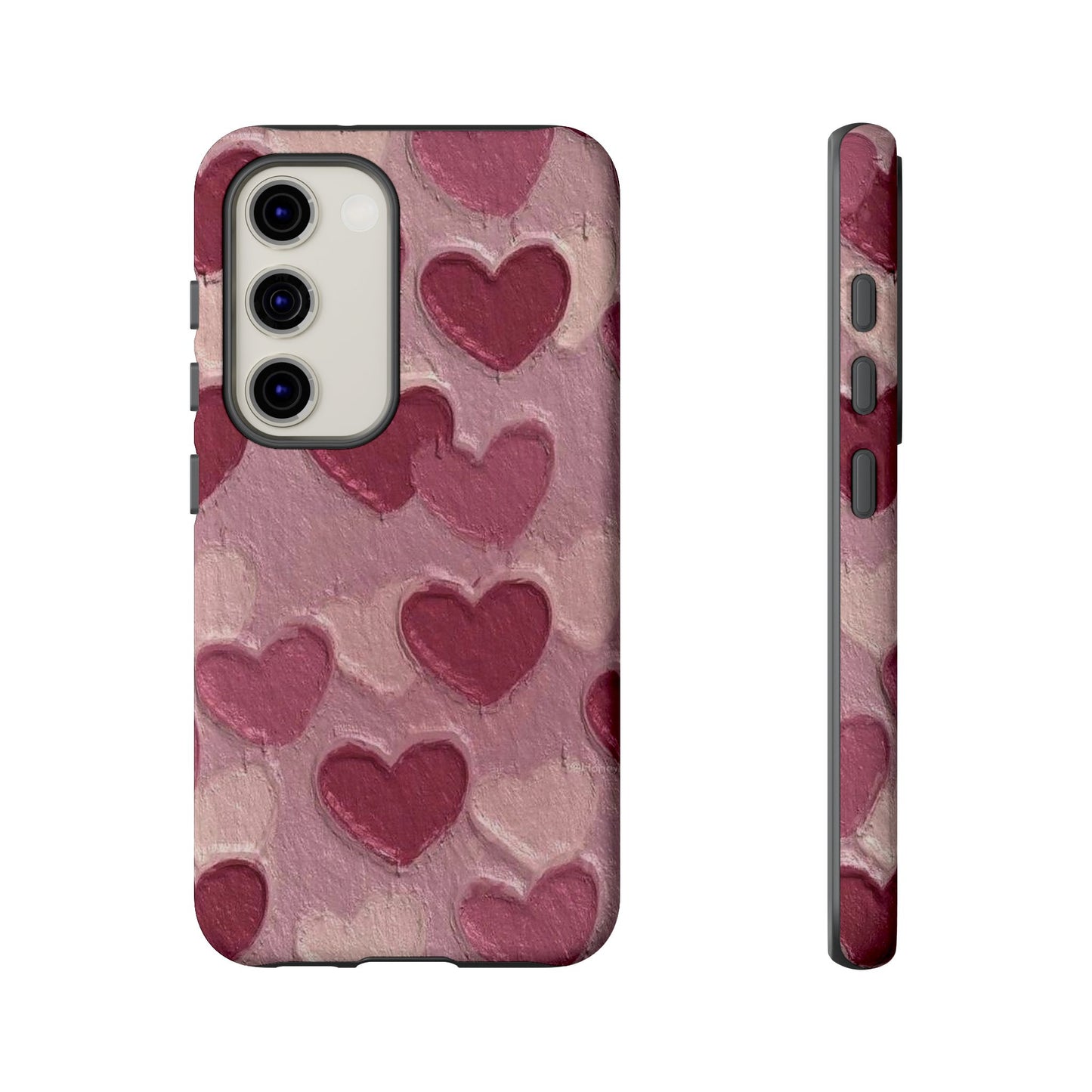 Pink Heart Chalk Wall Phone Case