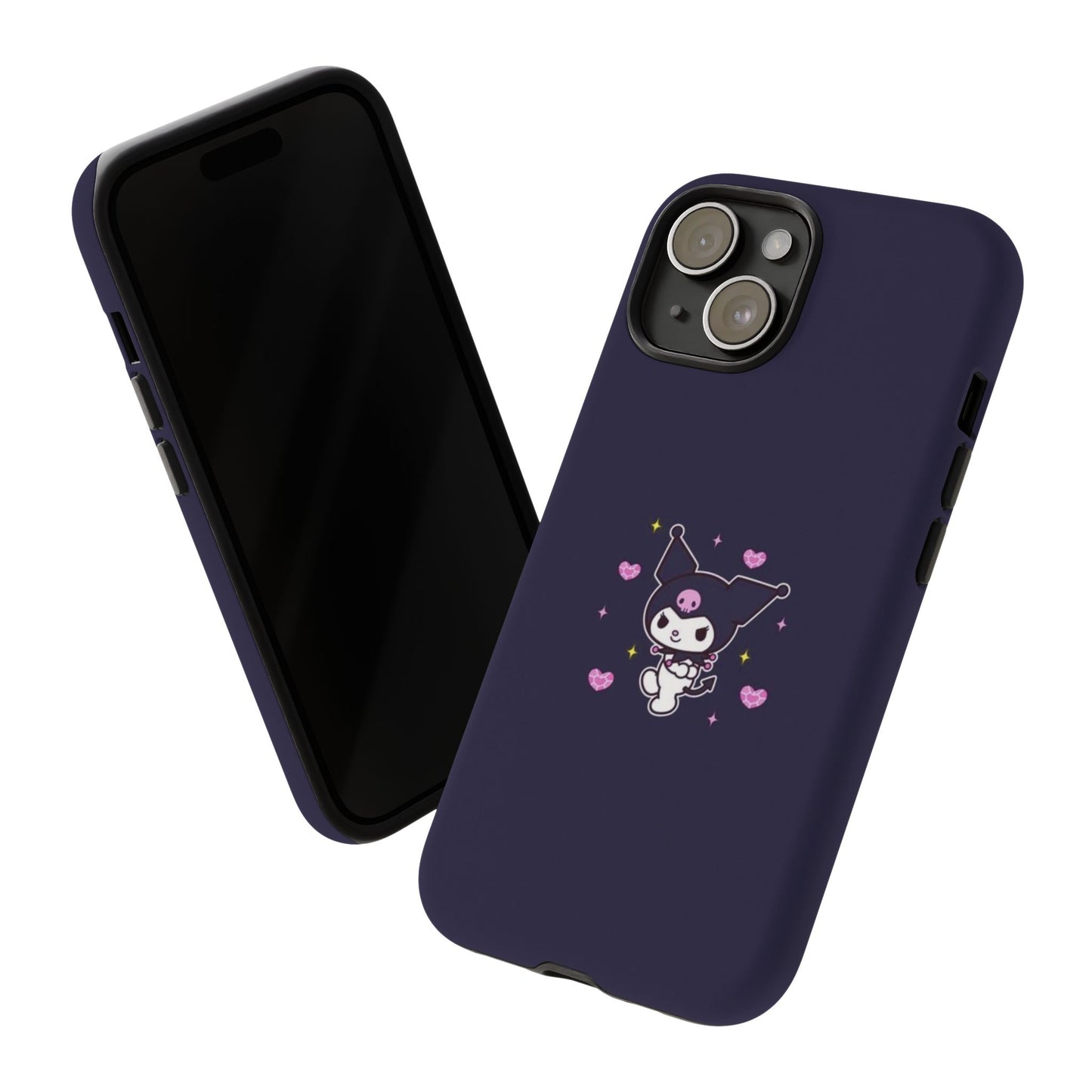 Navy Kuromi Hearts Phone Case