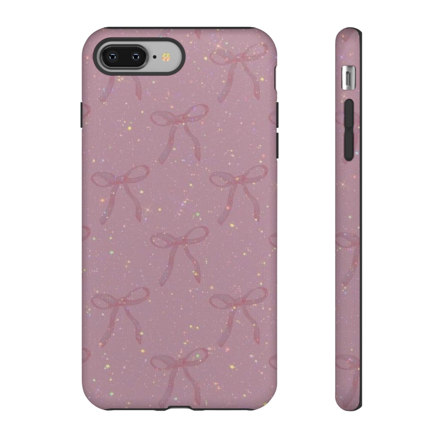 Pink Sparkly Bow Phone Case