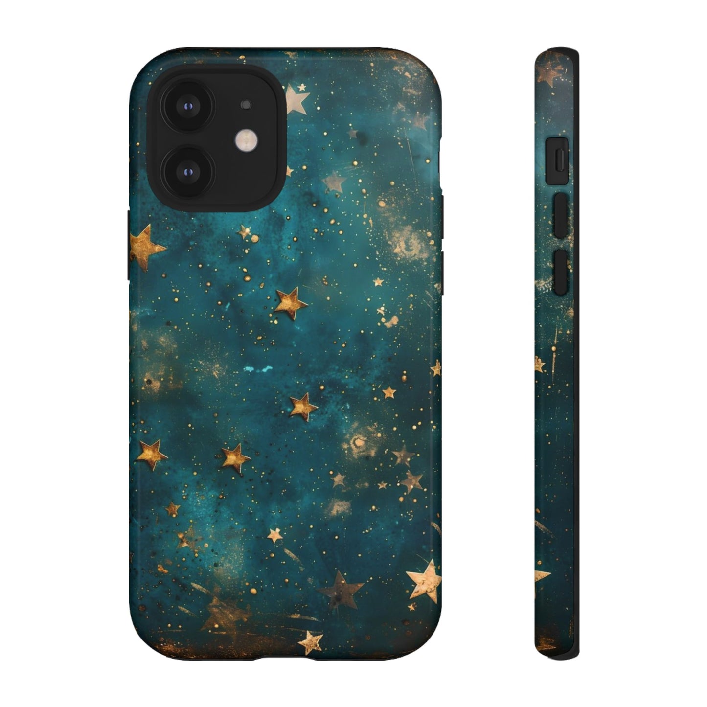 Celestial Gold Stars iPhone Case