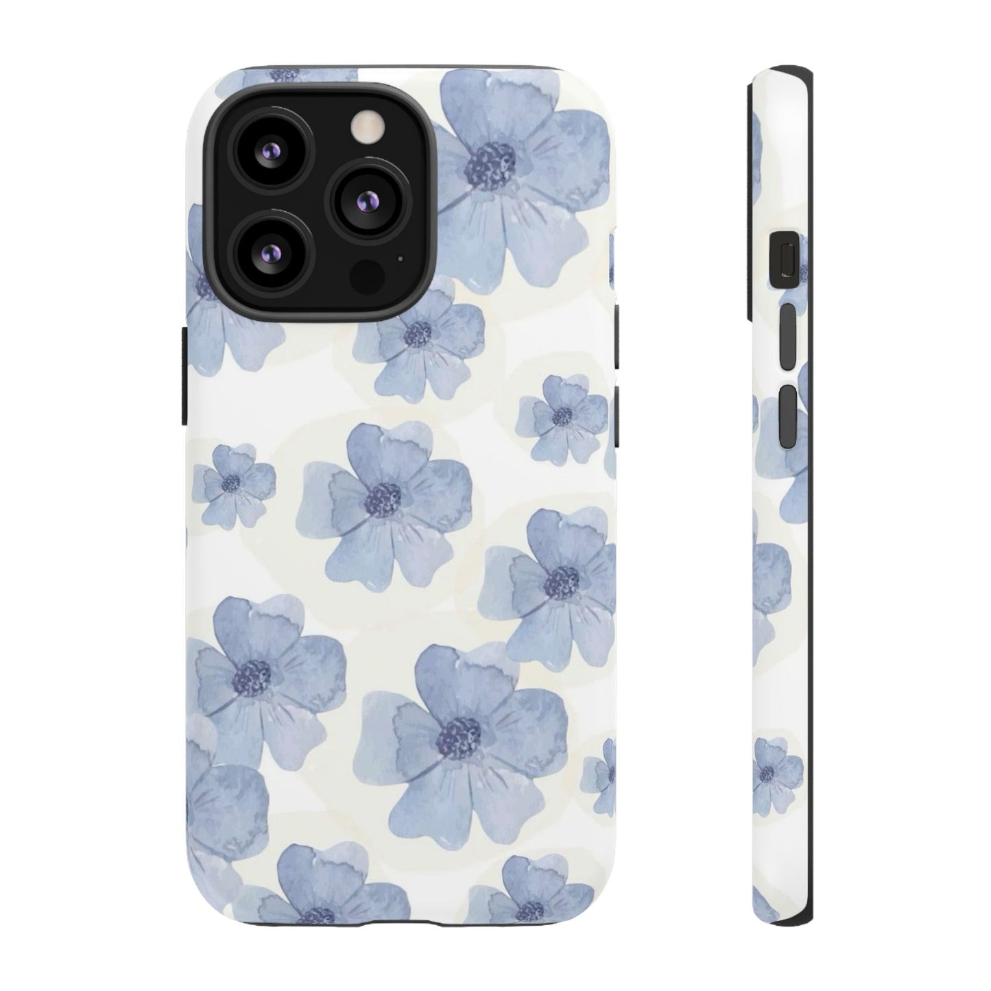 Blue Watercolor Flower iPhone Case